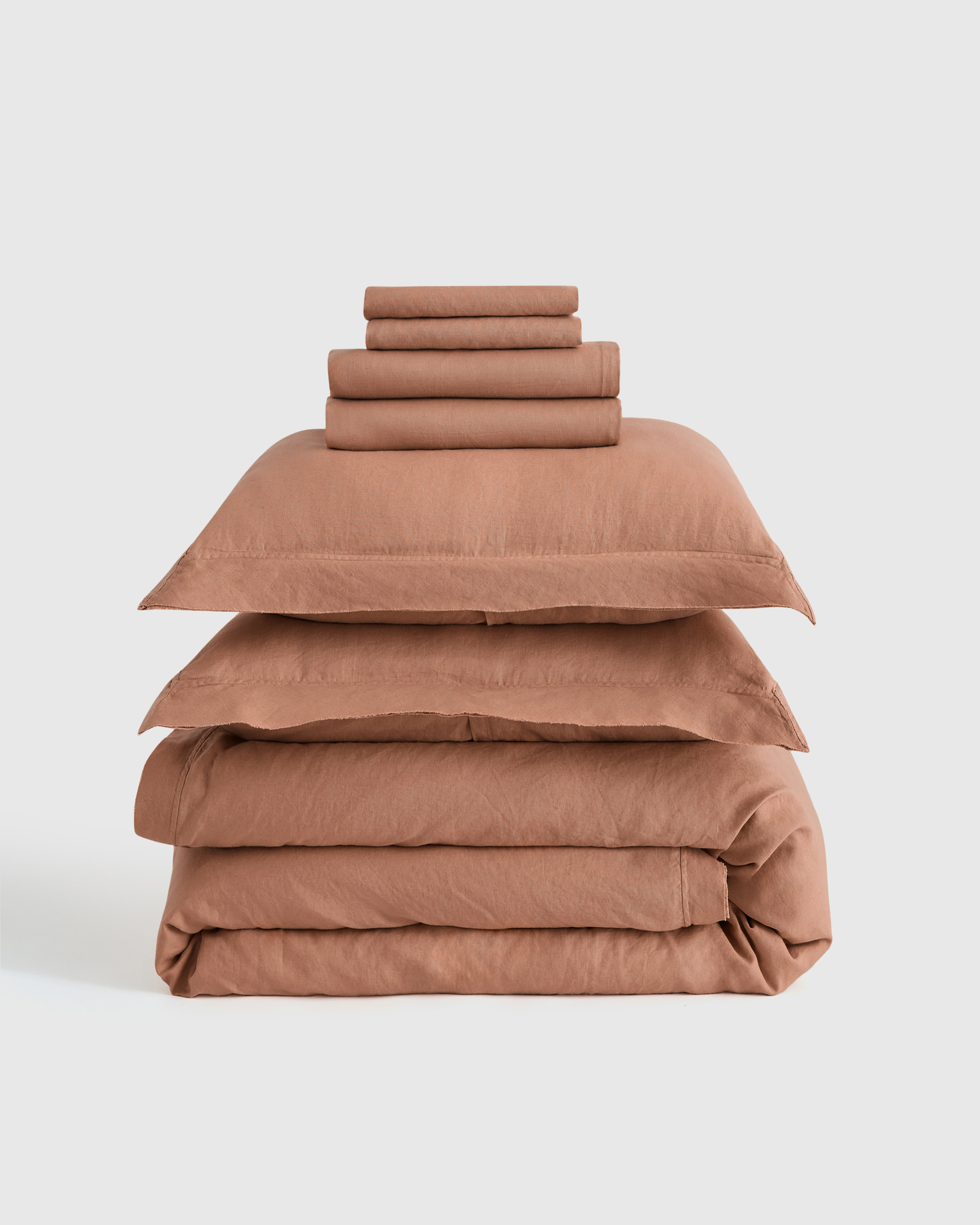 Desert Sunset European Linen Double Flange Deluxe Bedding Bundle