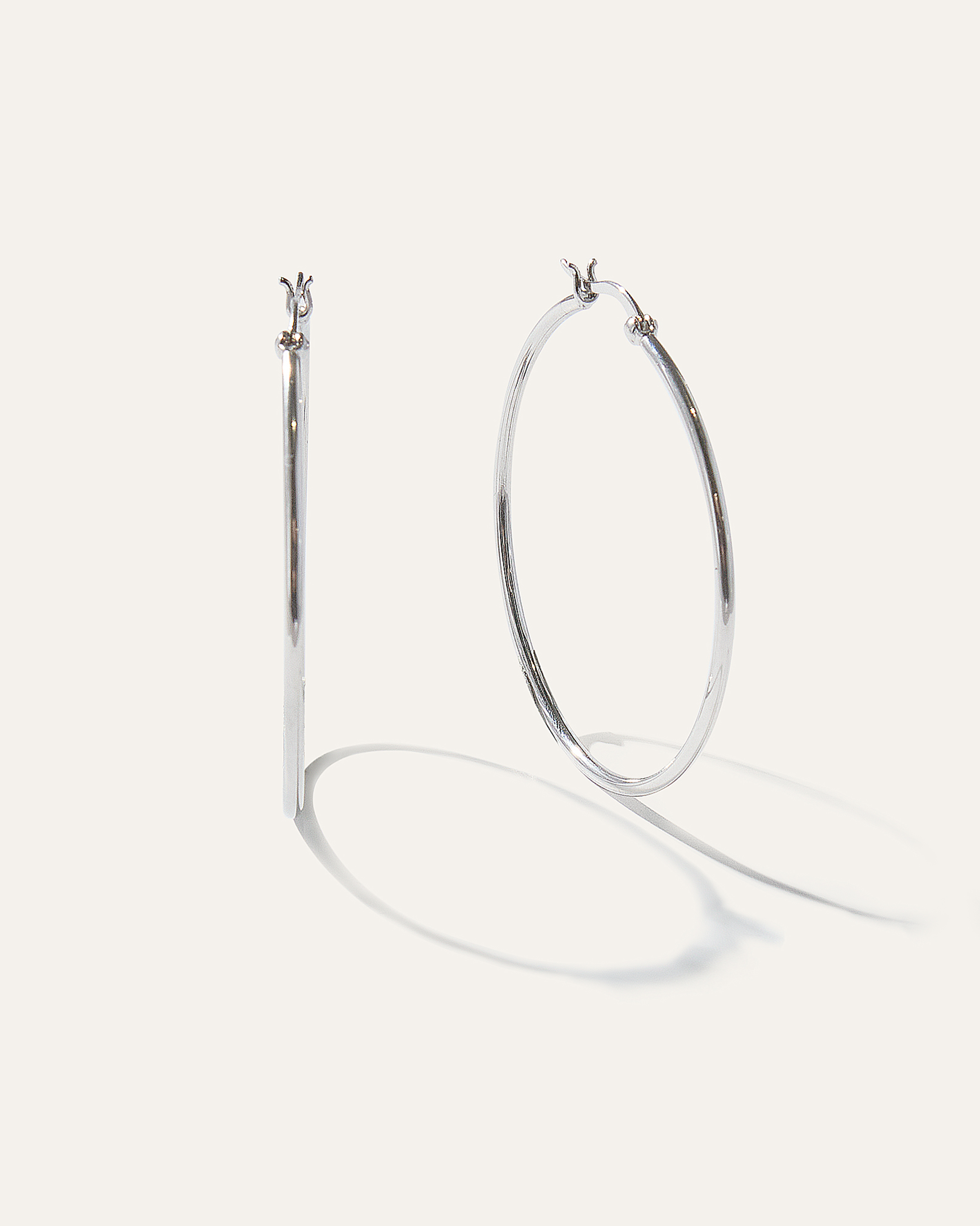 Sterling Silver Silver Statement Hoops