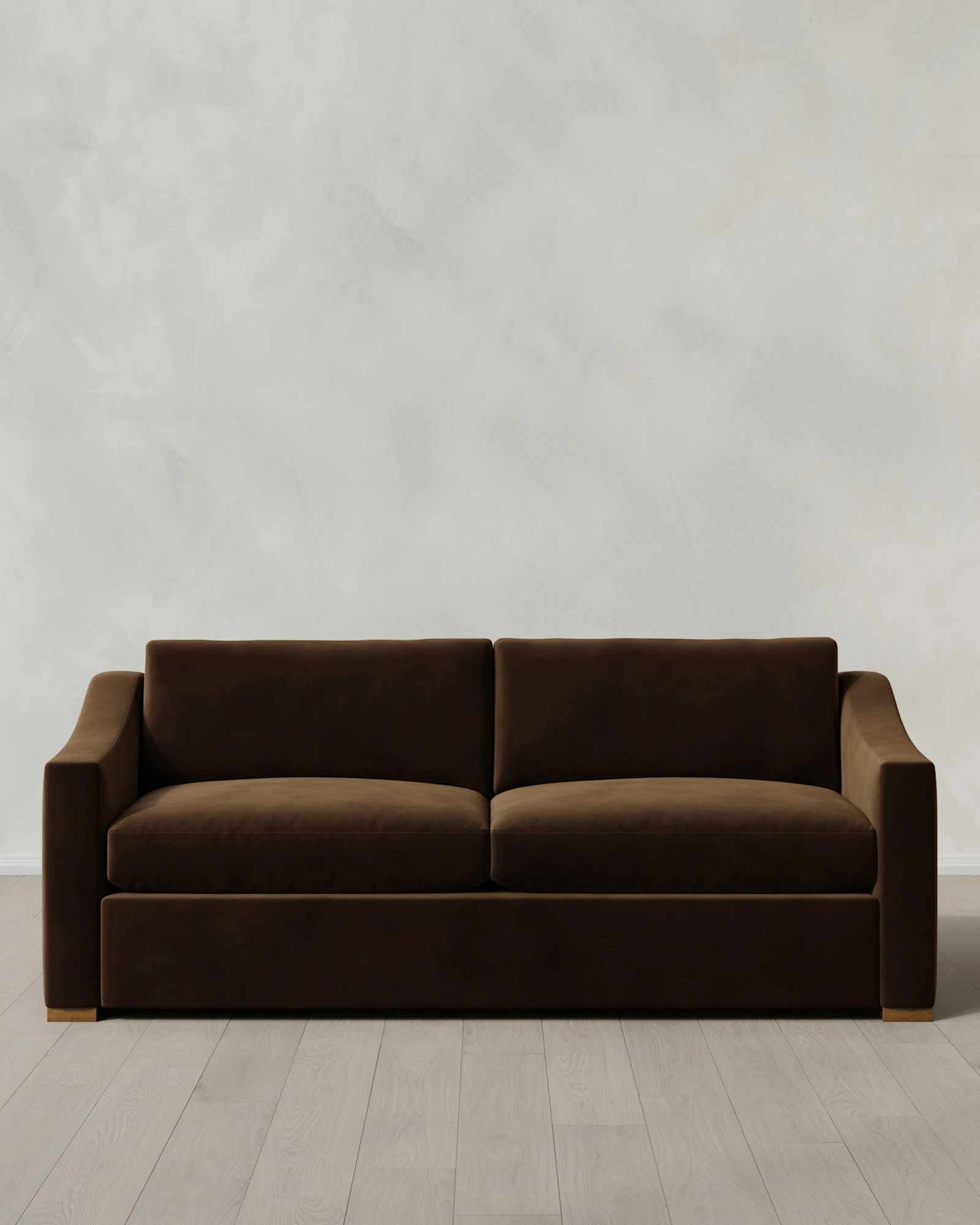 Hollis Slope Arm Sofa in Performance Velvet