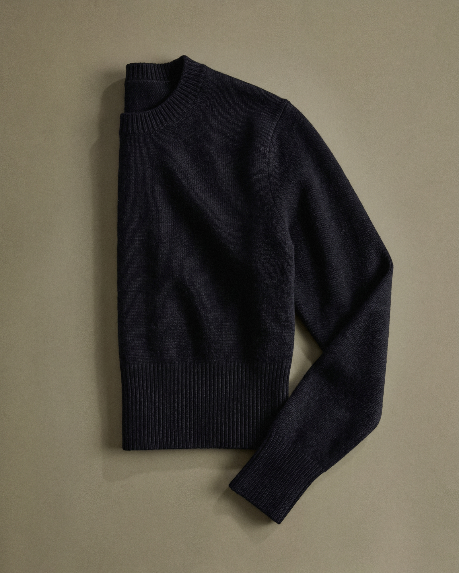 Mongolian Cashmere Shrunken Crewneck Sweater