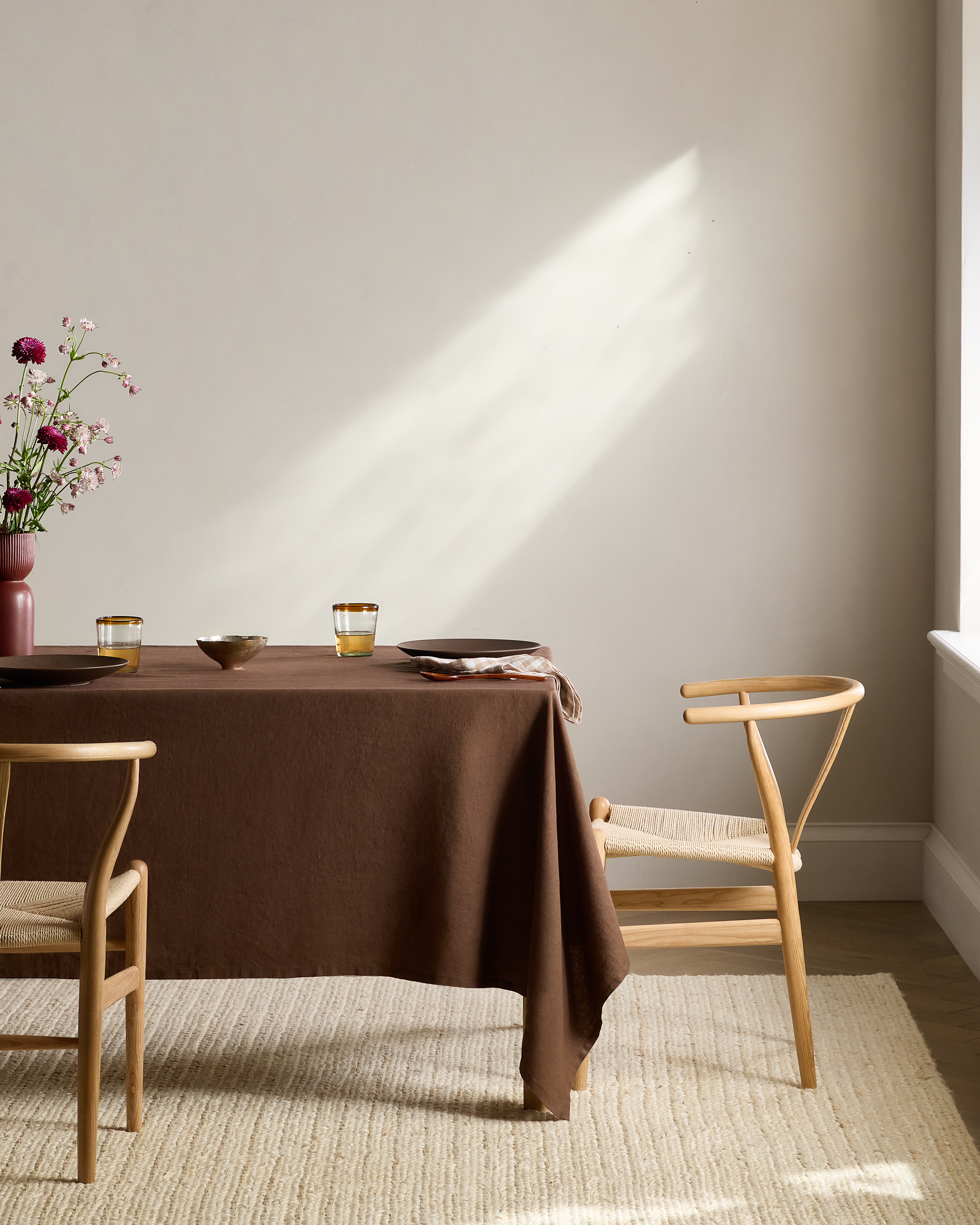 Espresso European Linen Tablecloth
