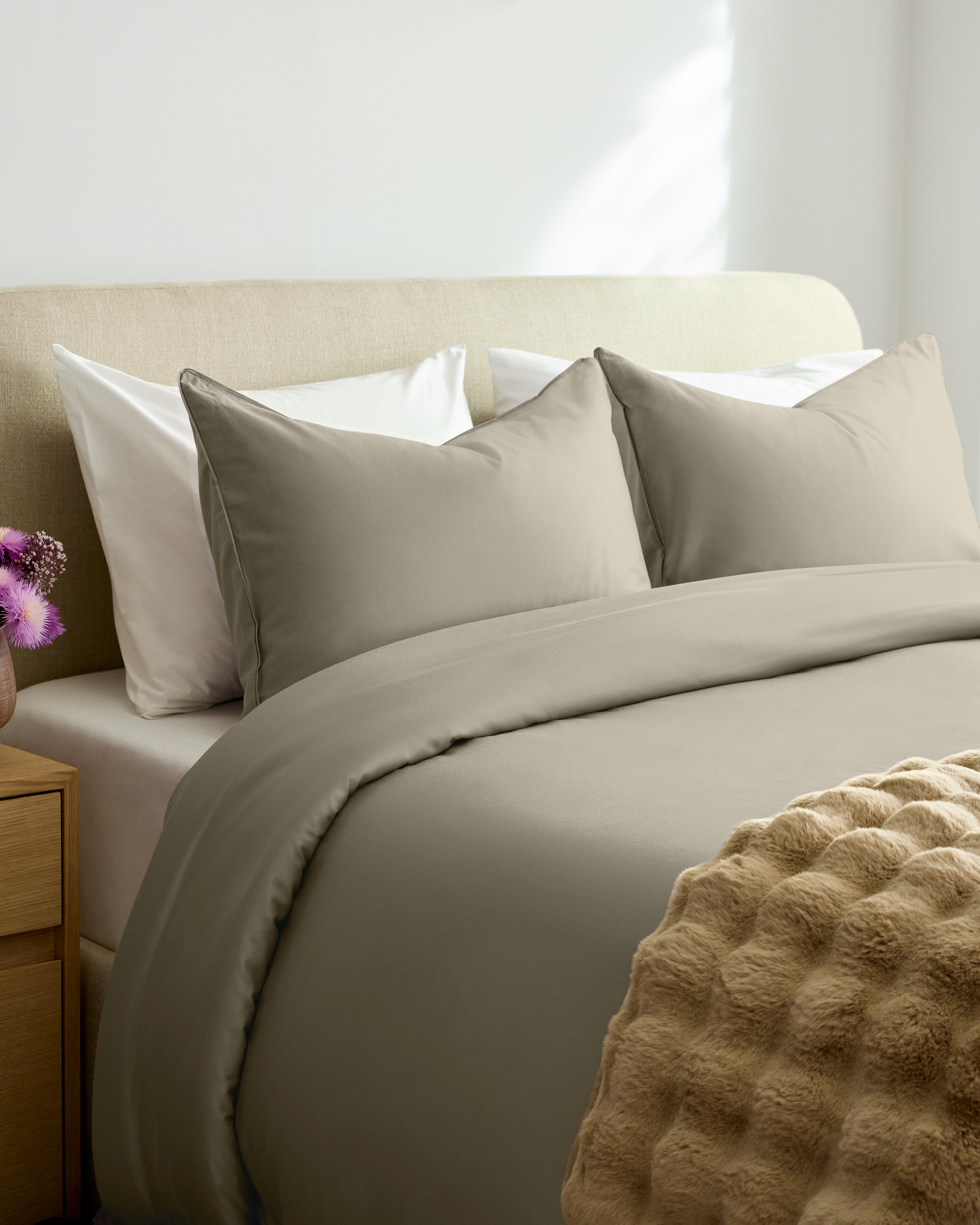 Dried Sage Organic Cotton Sateen Sham Set