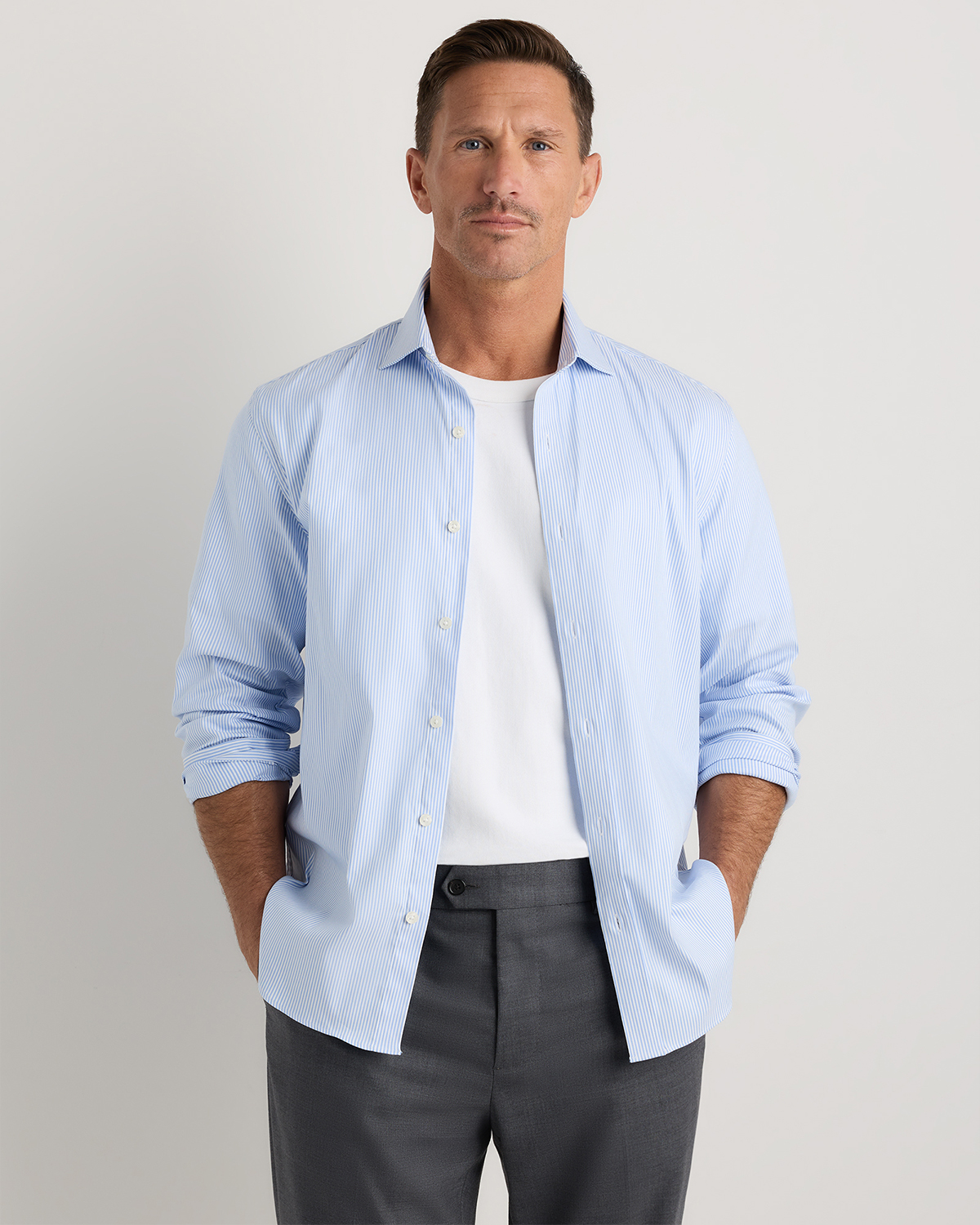 Blue Stripe Comfortflex Performance Dress Shirt
