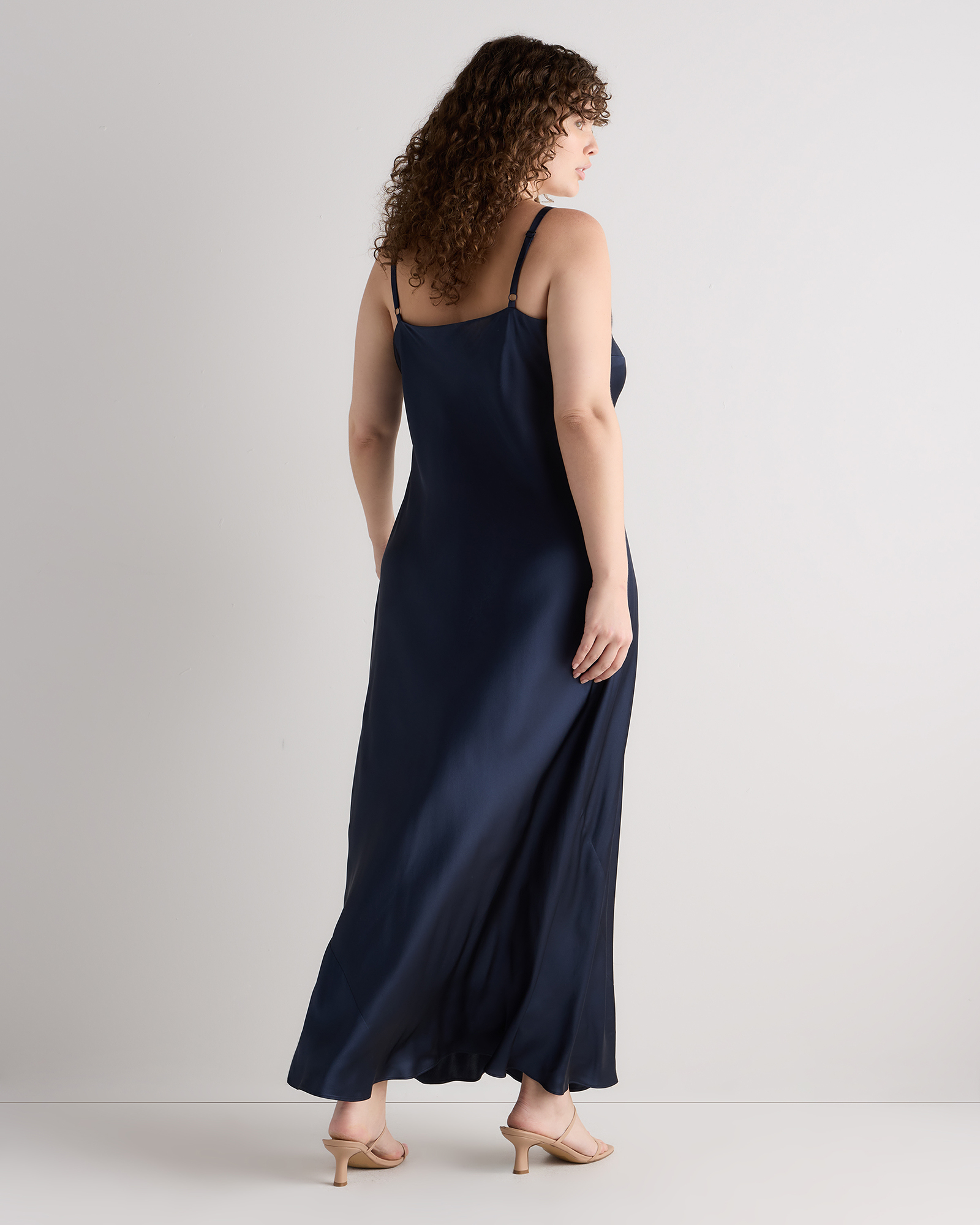 full slip dress Slips for Under Dresses - Long V Neck 100% Cotton feminine style to any outfit Full Slip Coffee
