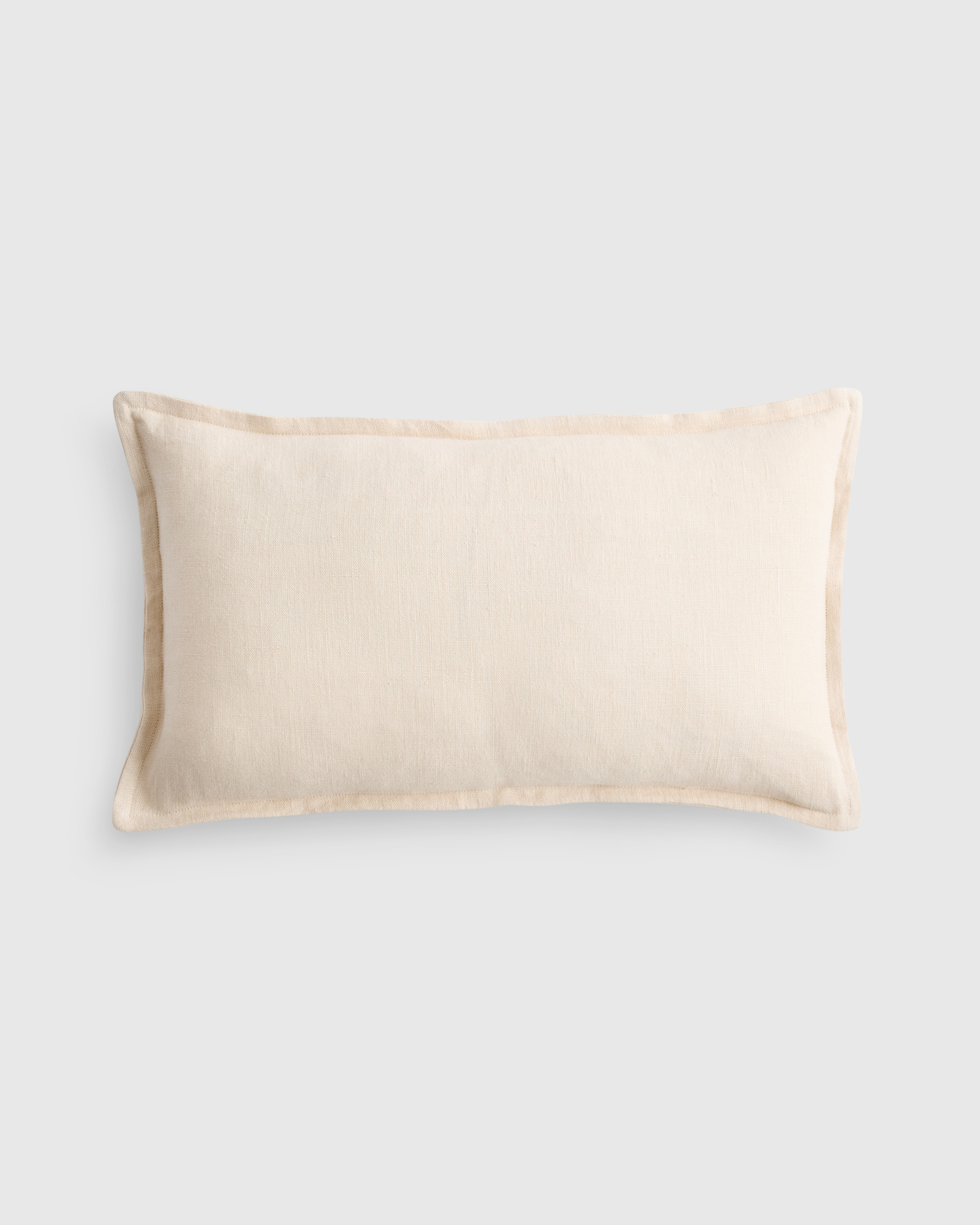 Natural European Linen Flange Edge Pillow Cover
