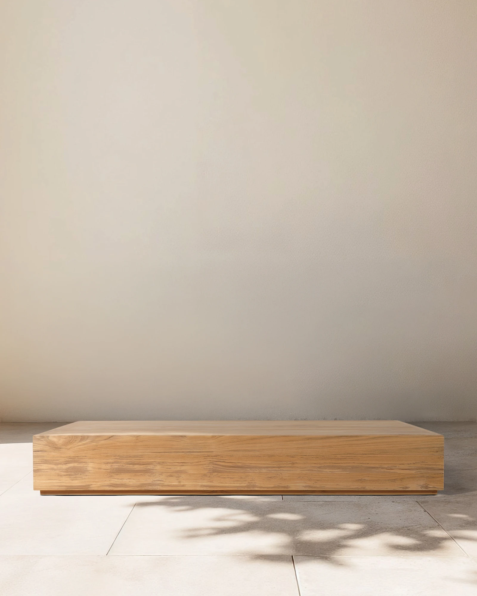 Chunky Teak Coffee Table in Natural Teak