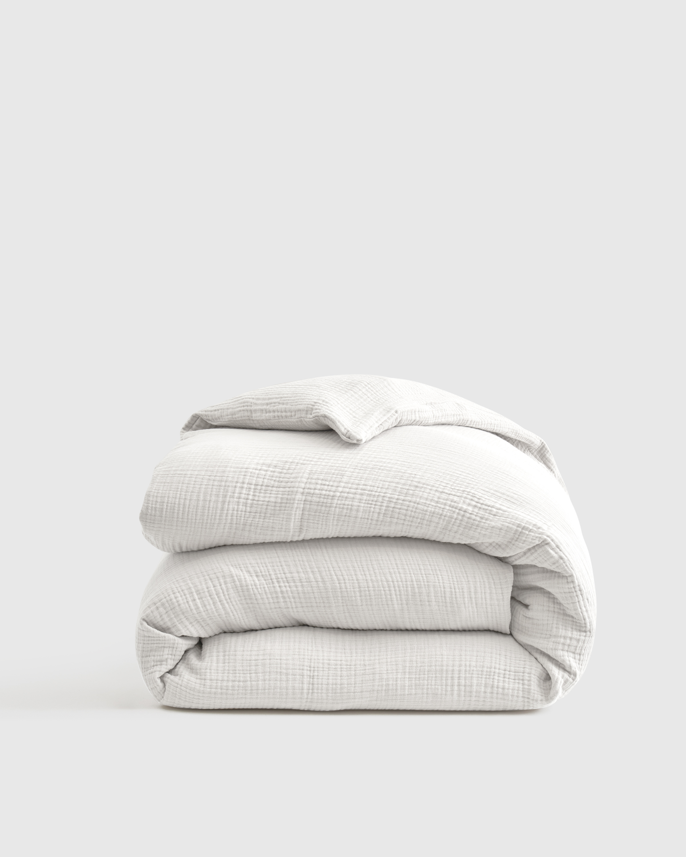 White Organic Airy Gauze Duvet Cover