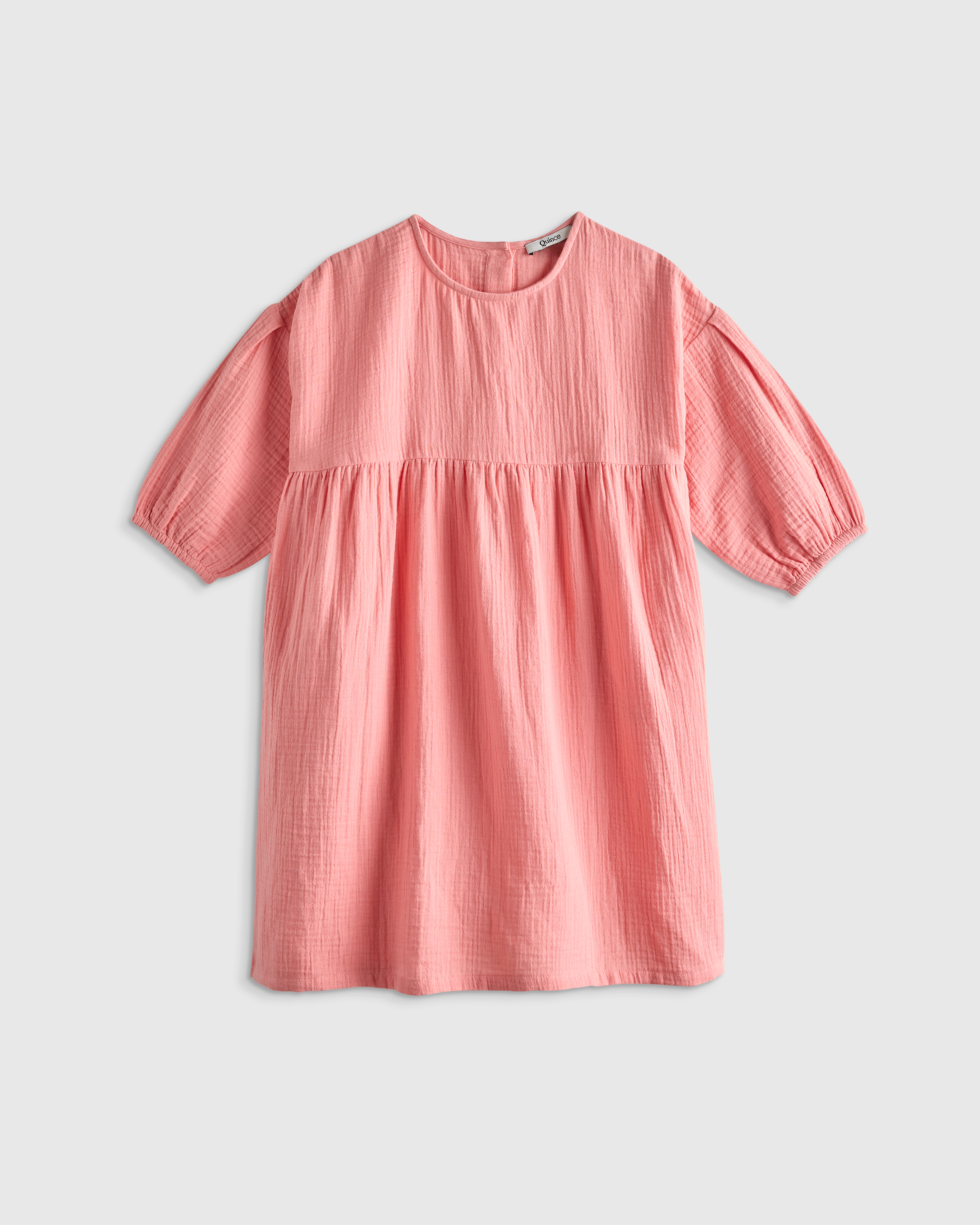 Coral Blush 100% Organic Cotton Gauze Dress