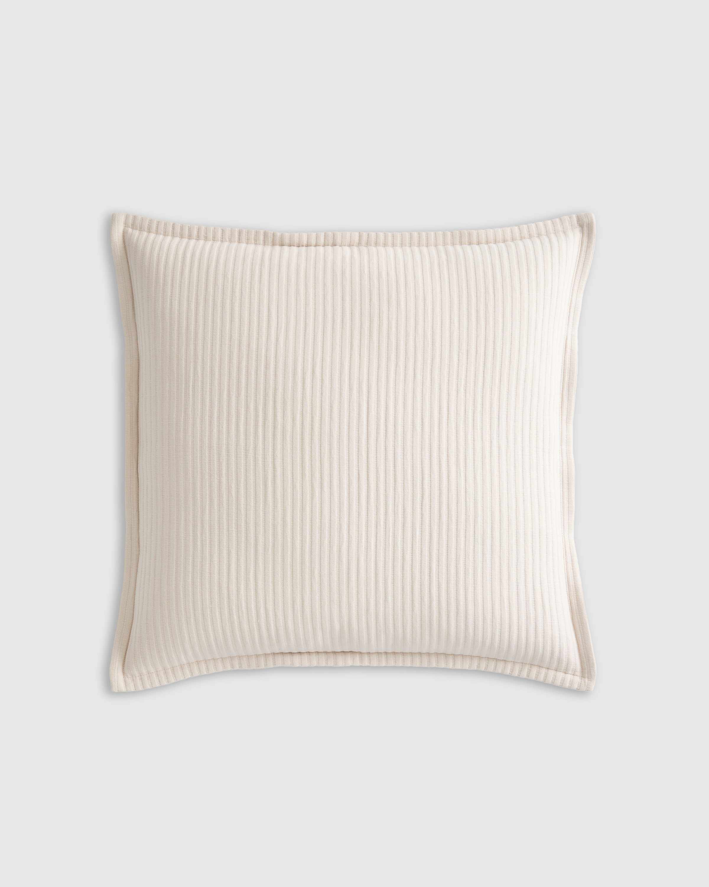 Sand Organic Cotton Matelasse Euro Sham
