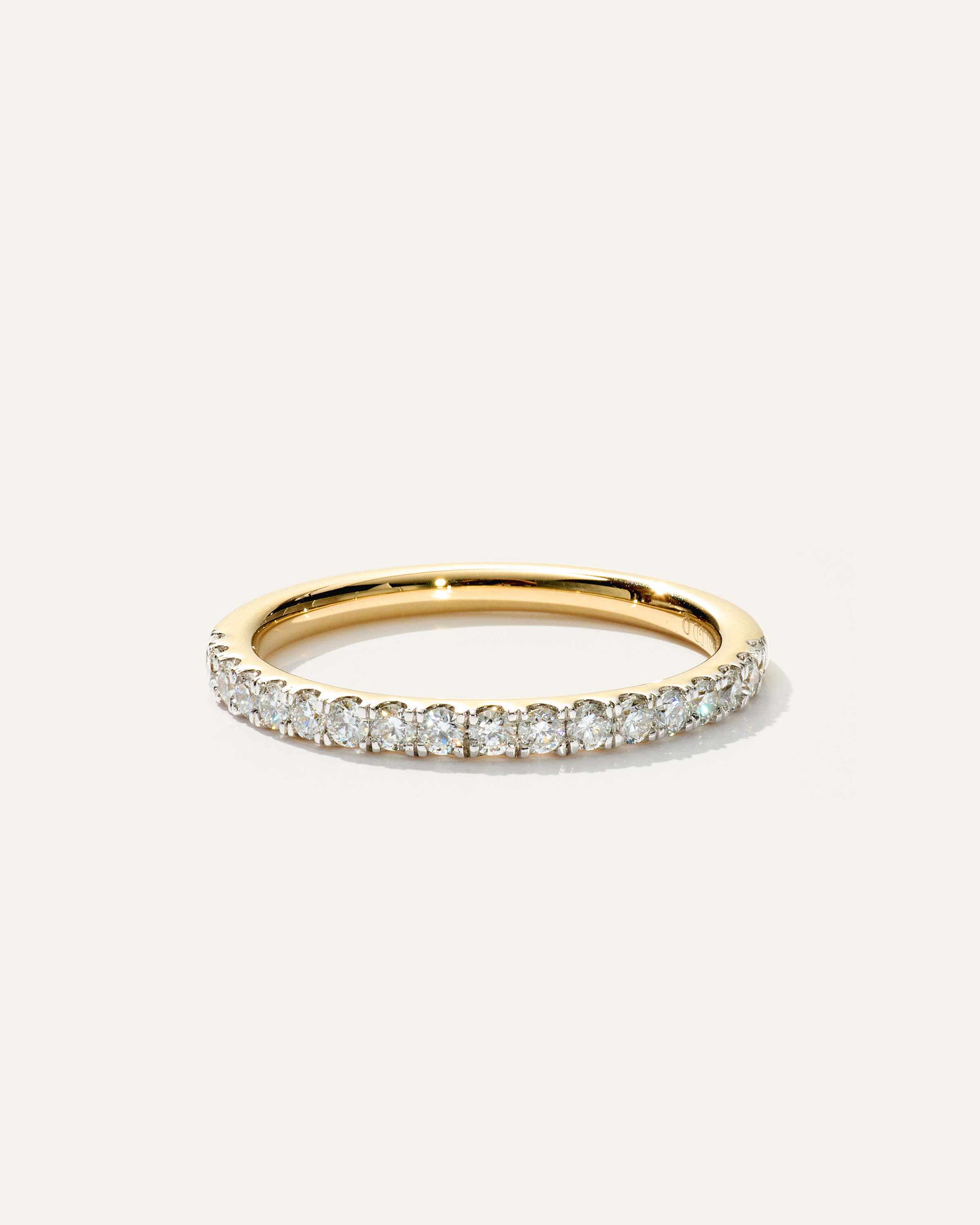 Yellow Gold Lab Grown Diamond Pave Band