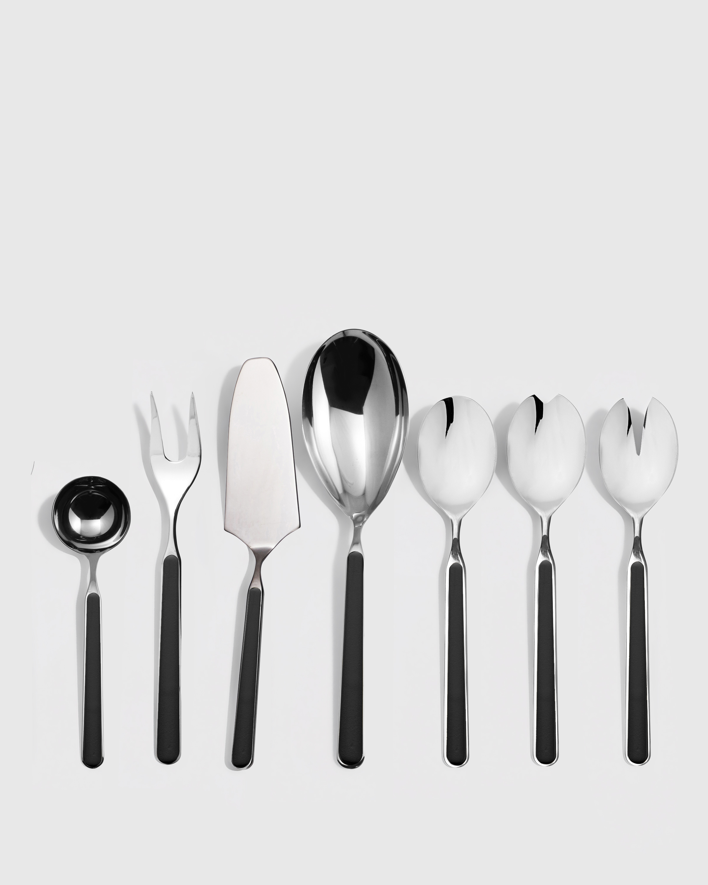 Black Fantasia 7-Pc Serving Utensil Set by Mepra