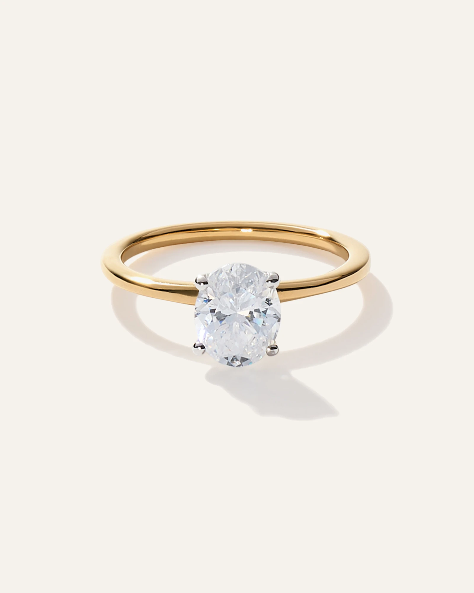 Lab Grown Diamond Oval Petite Classic Engagement Ring