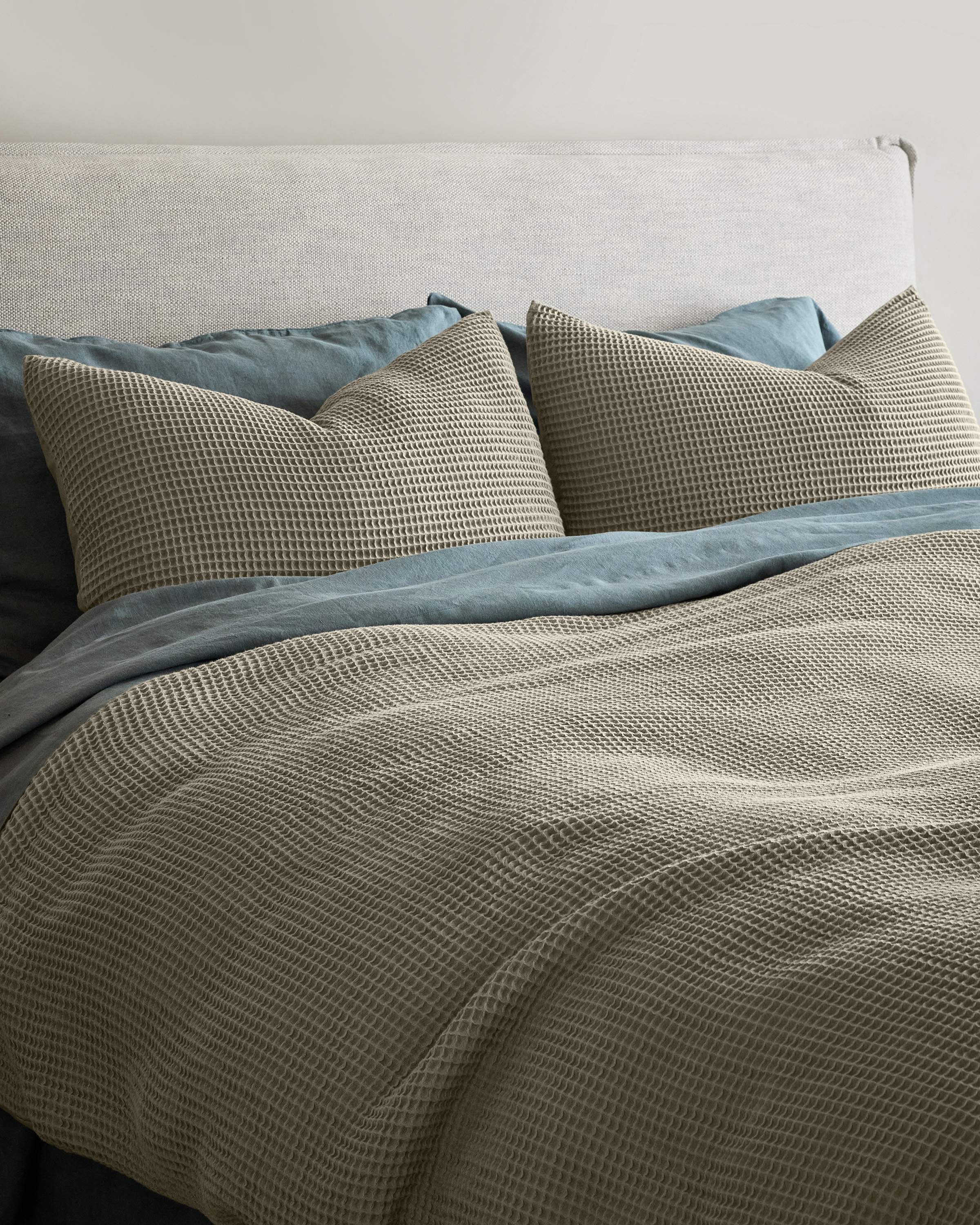Dried Sage Organic Waffle Sham Set