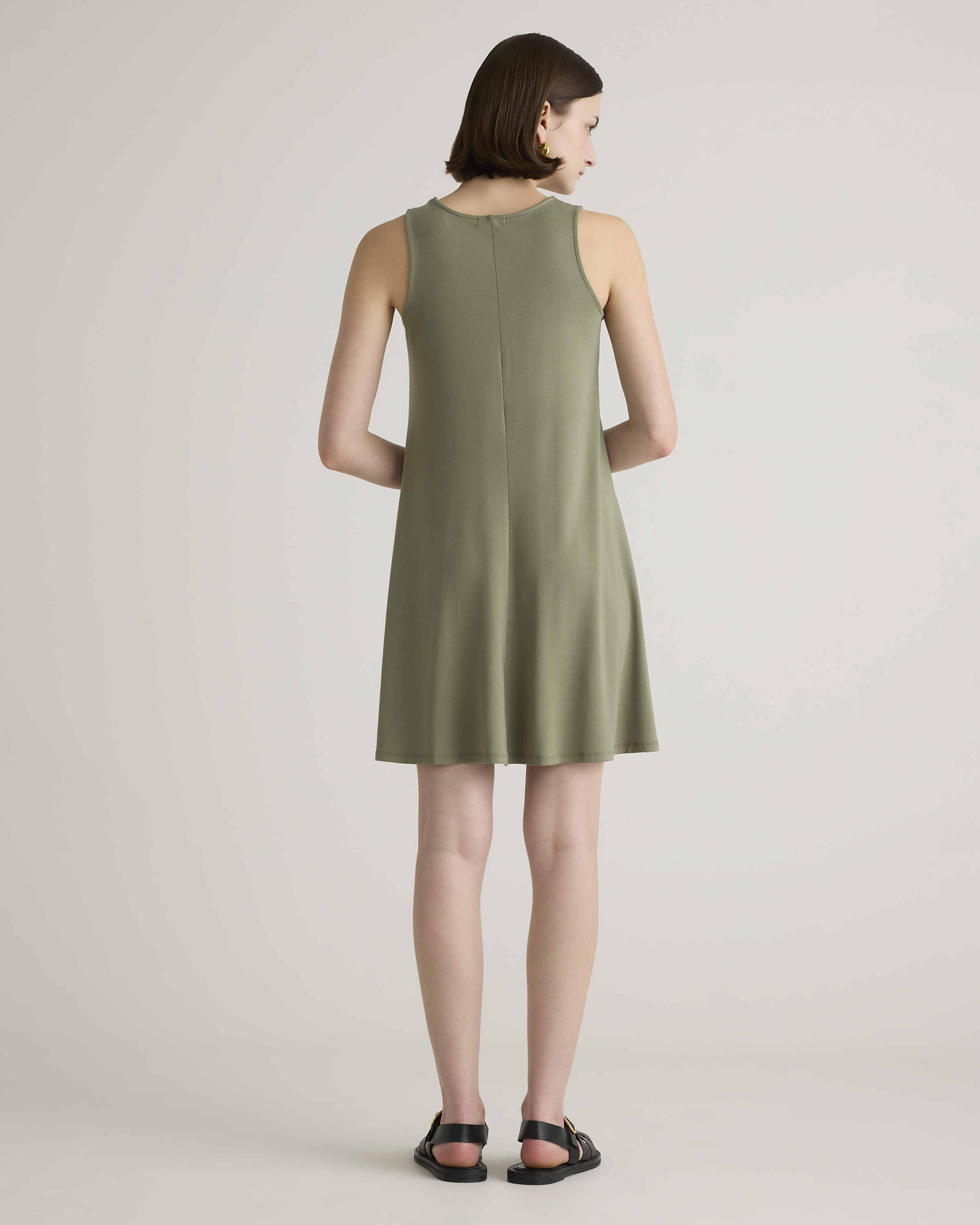 green emerald velvet dress 50's Summer green swing Button front Dress 3381#  Xiaolizi