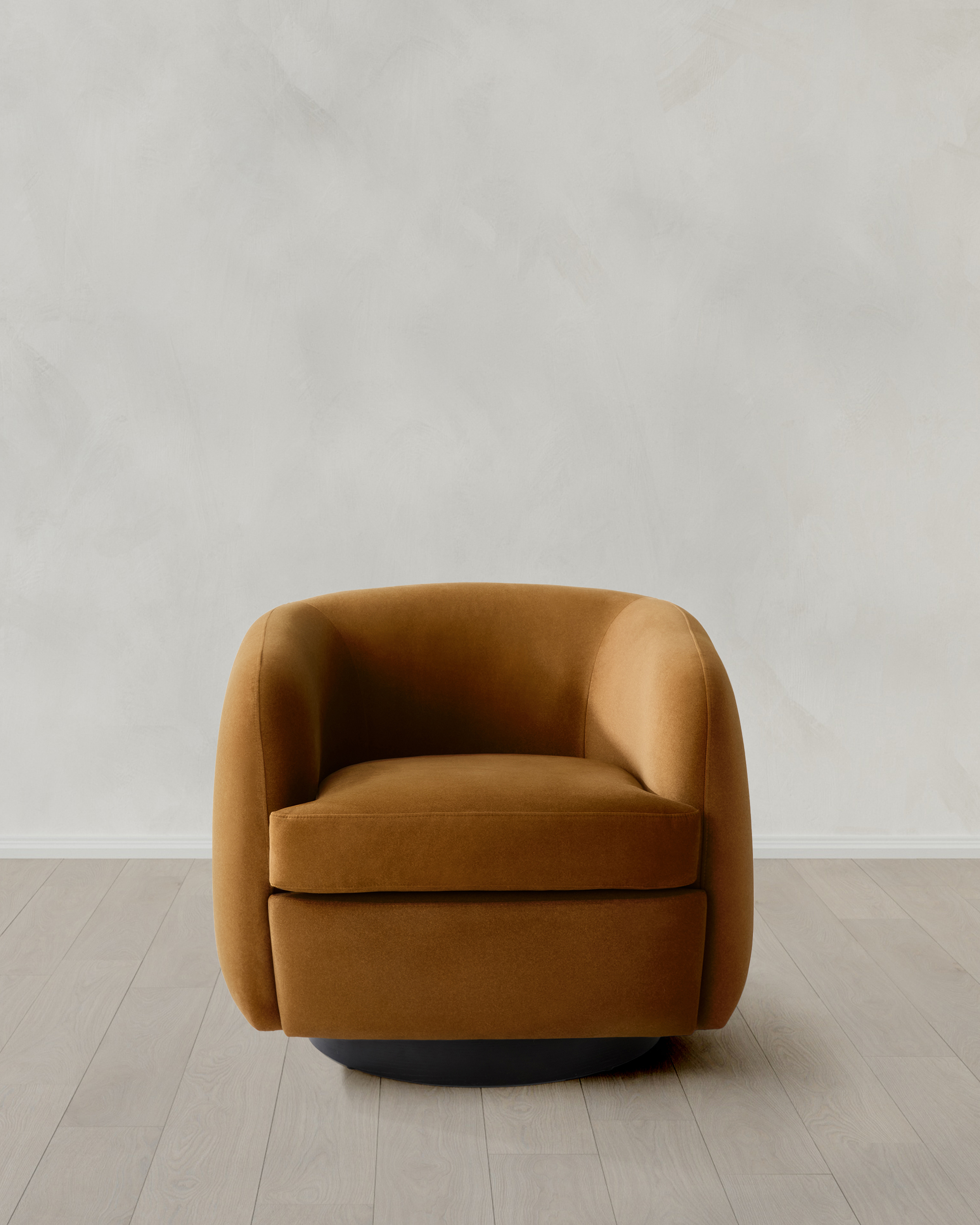 Performance Faux Mohair Copper Performance Velvet Swivel Chair