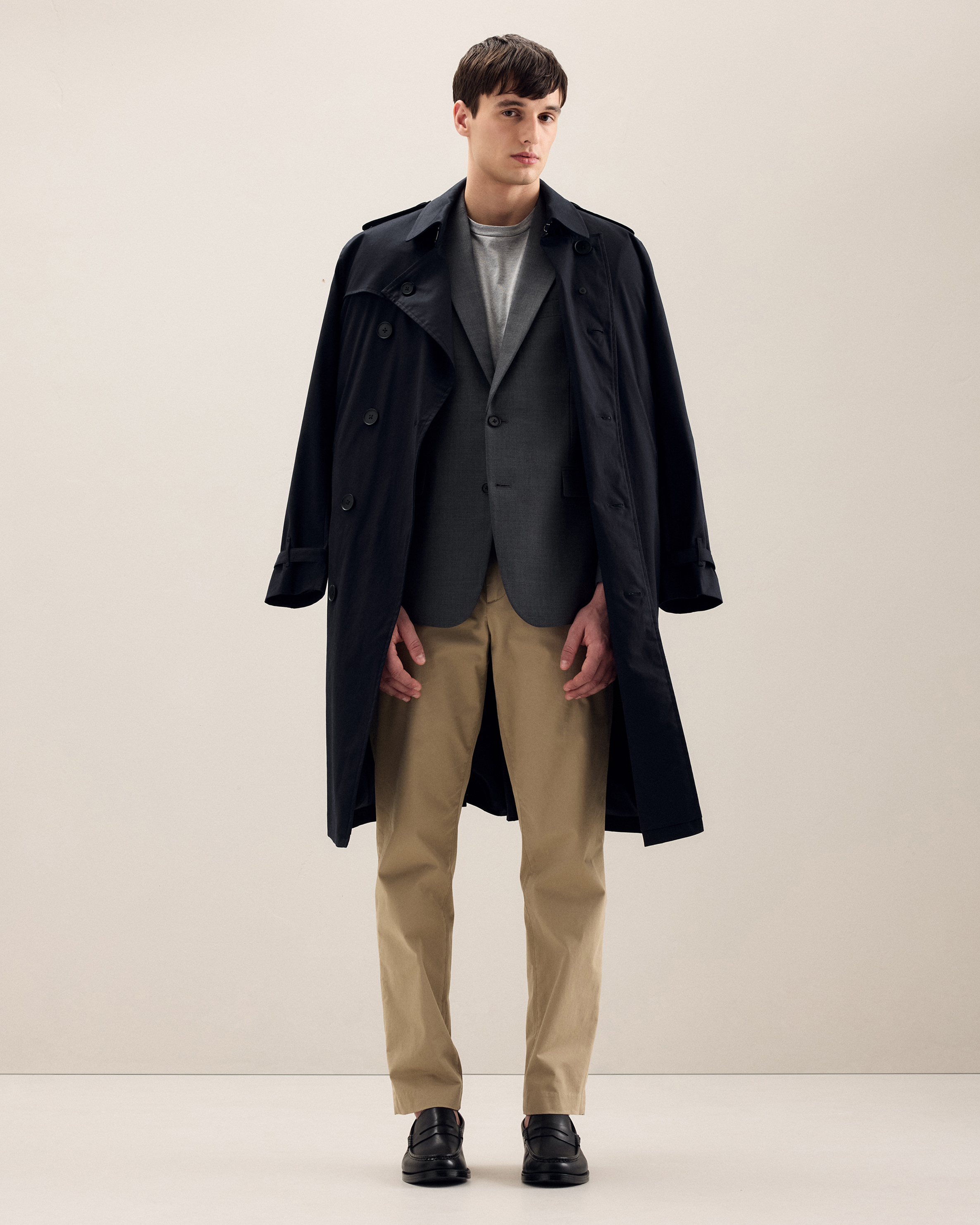 Comfort Stretch Long Trench Coat