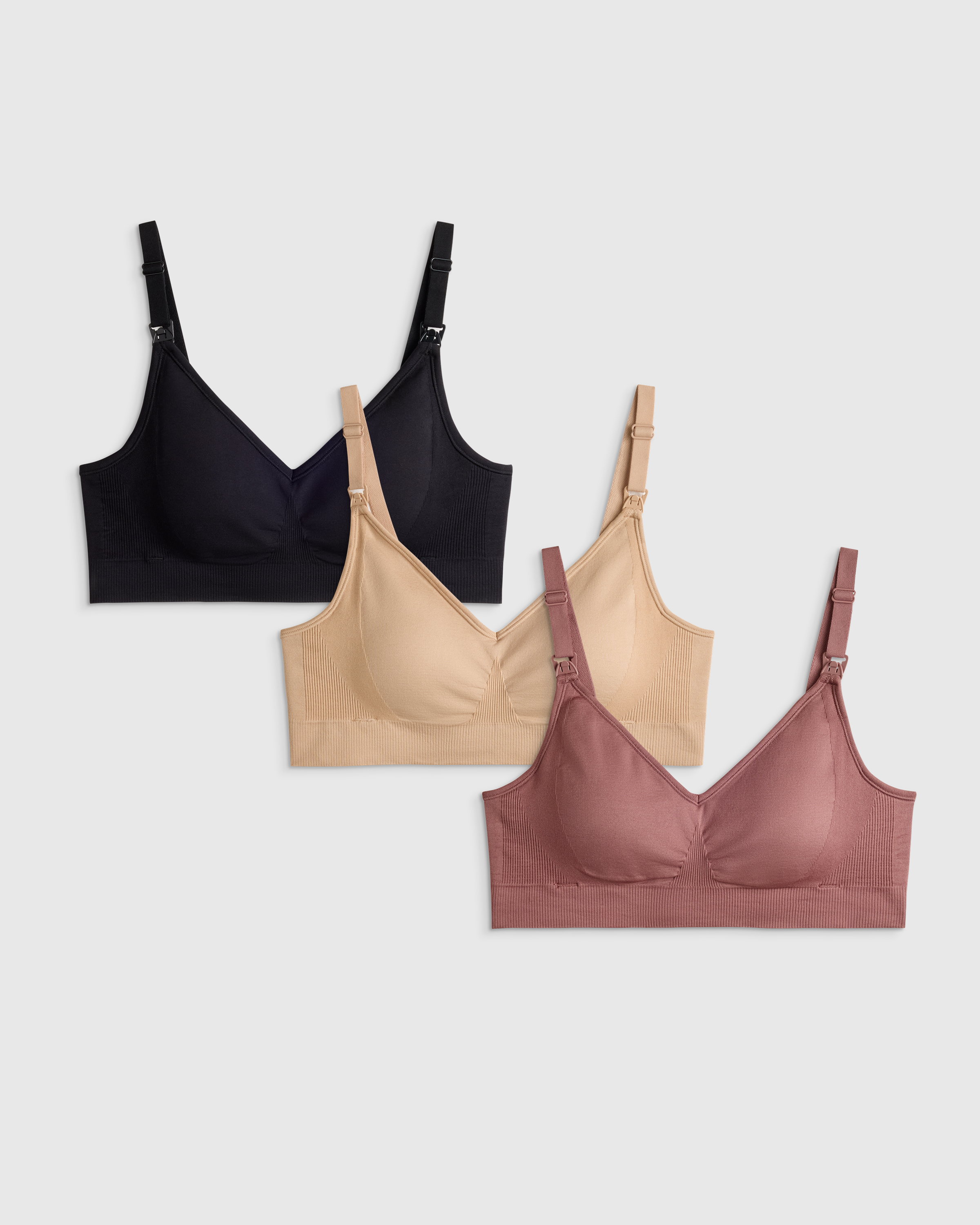 Black Seamless Nursing Bra 3 Pack