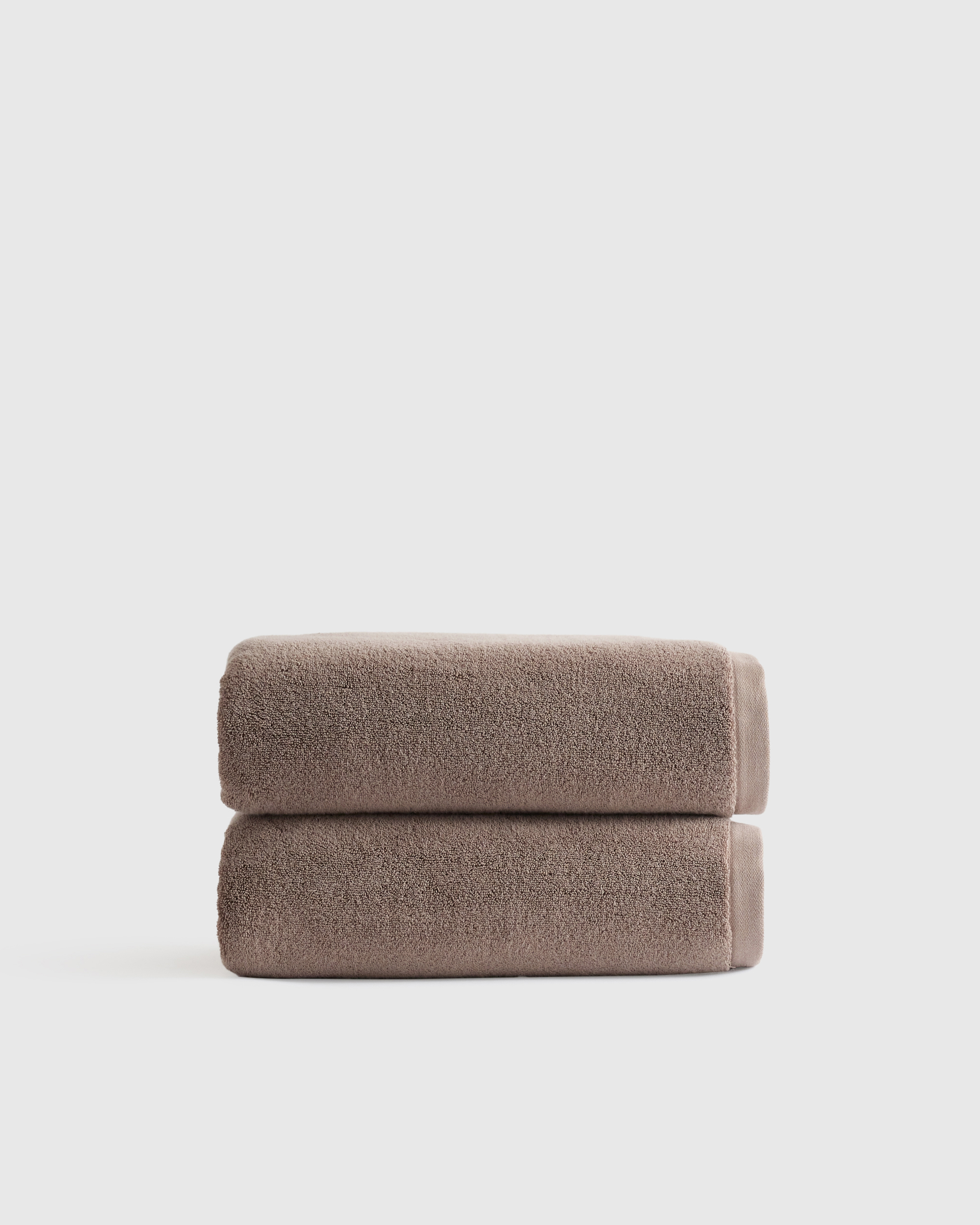 Heather Brown Plush Organic Turkish Cotton Bath Towel (Set of 2)