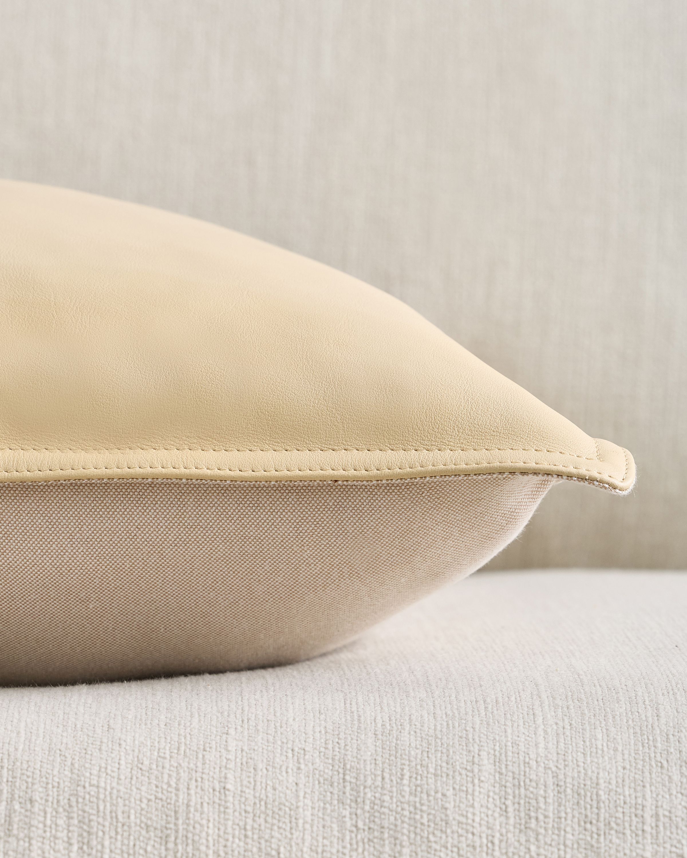 Pieced Leather Pillow Cover - thumbnail 3