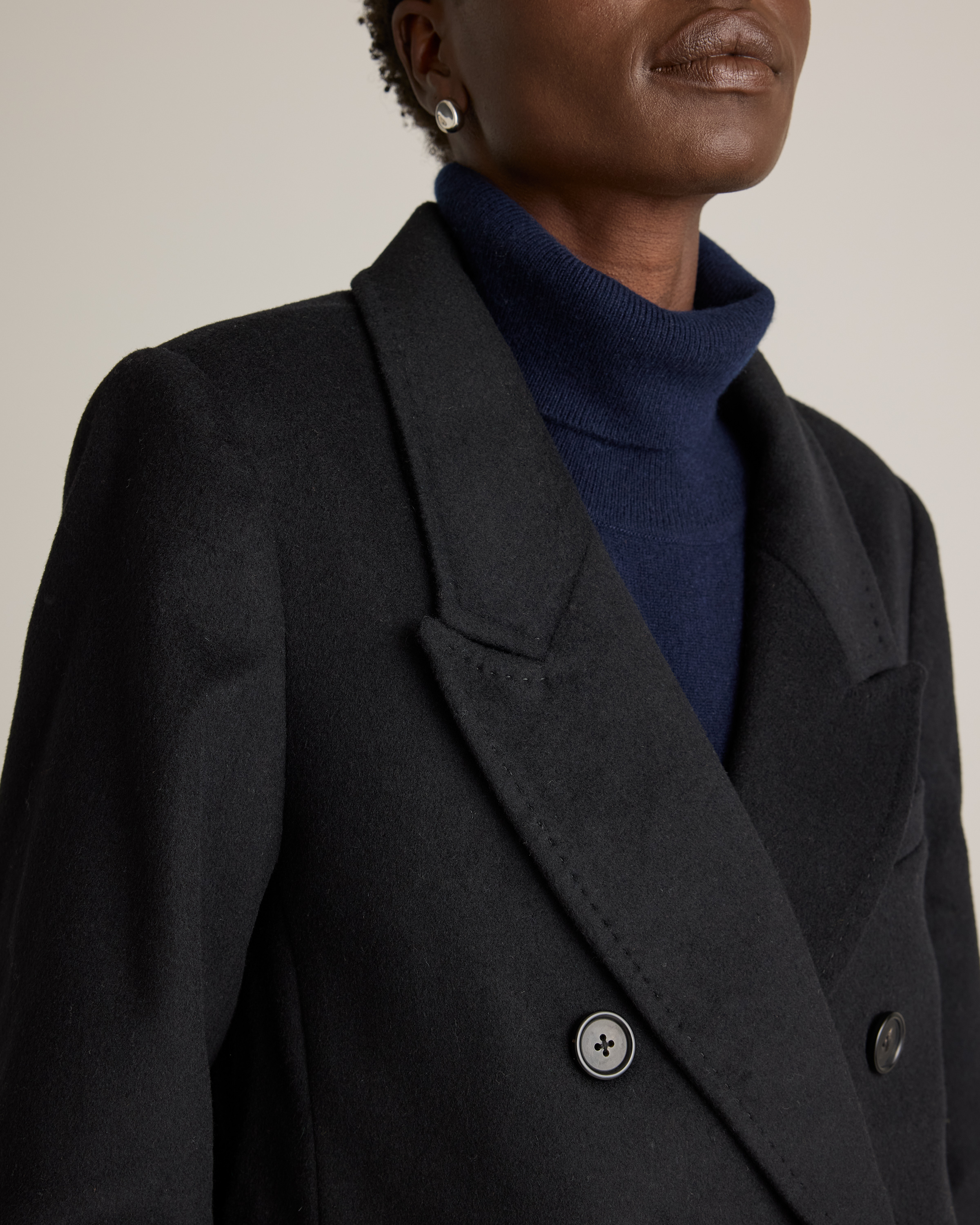 Italian Wool Double-Breasted Coat