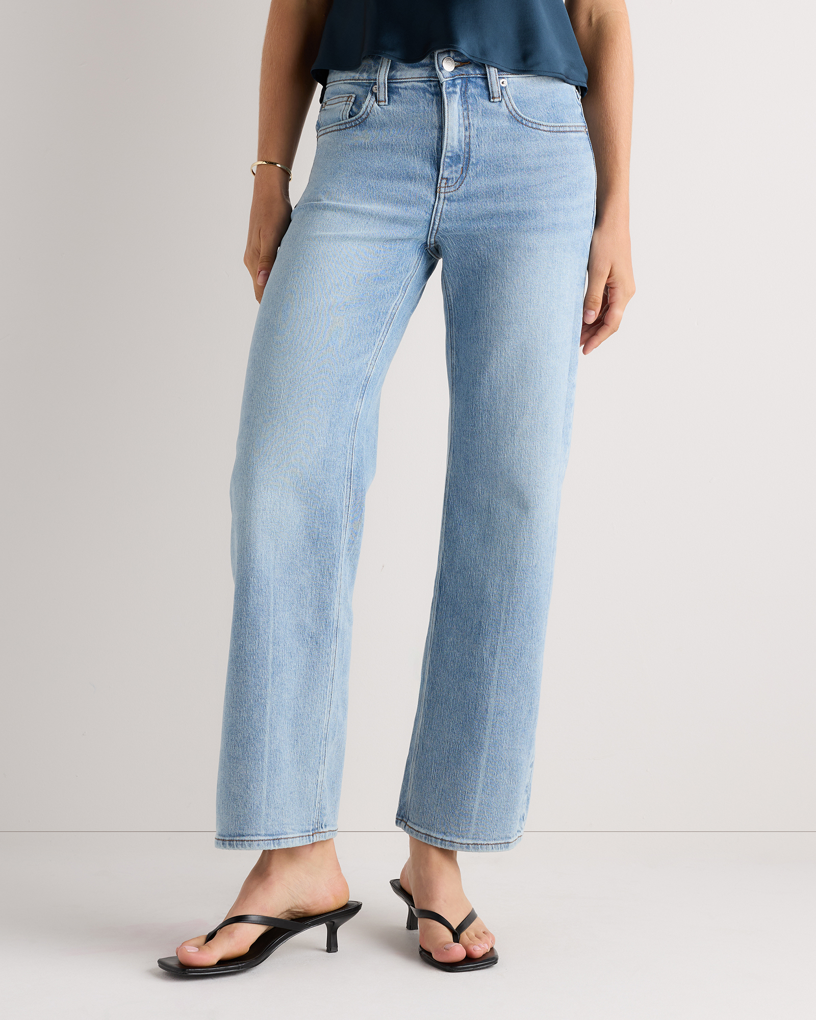 Lagoon Blue Bella Stretch Relaxed Straight Jeans