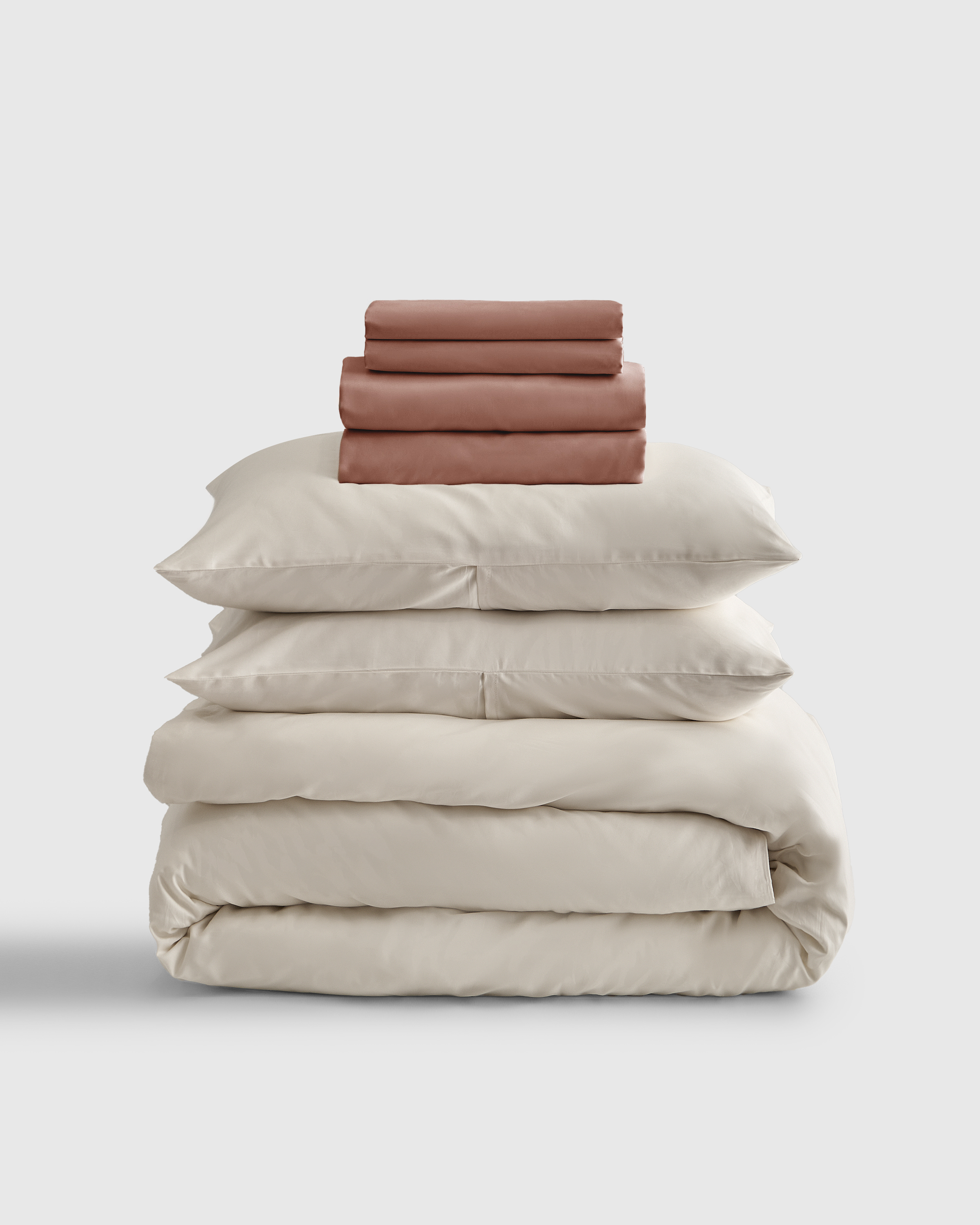 Sateen sandclay duvet bundle