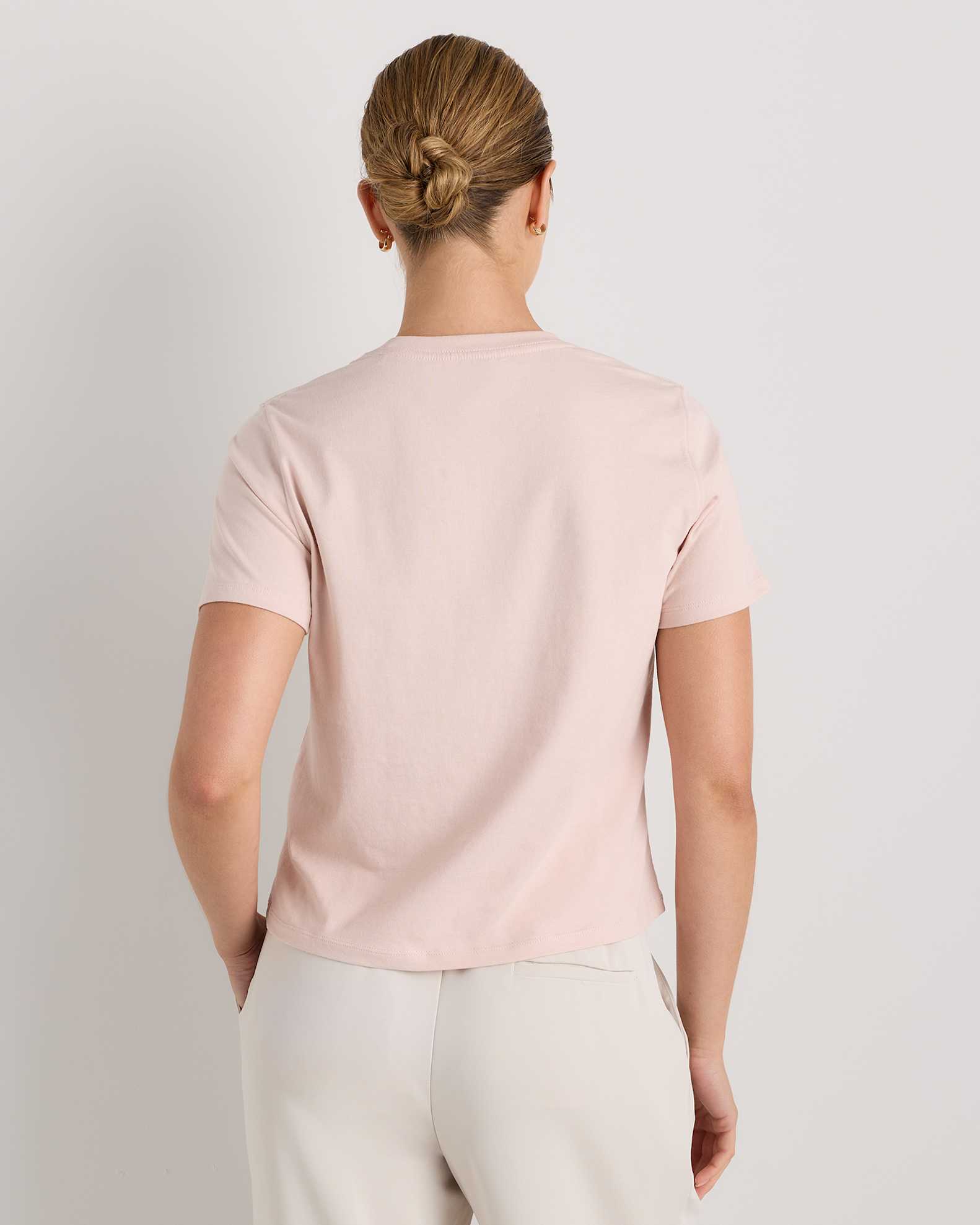 Organic Cotton Micro-Rib Elbow Sleeve Tee