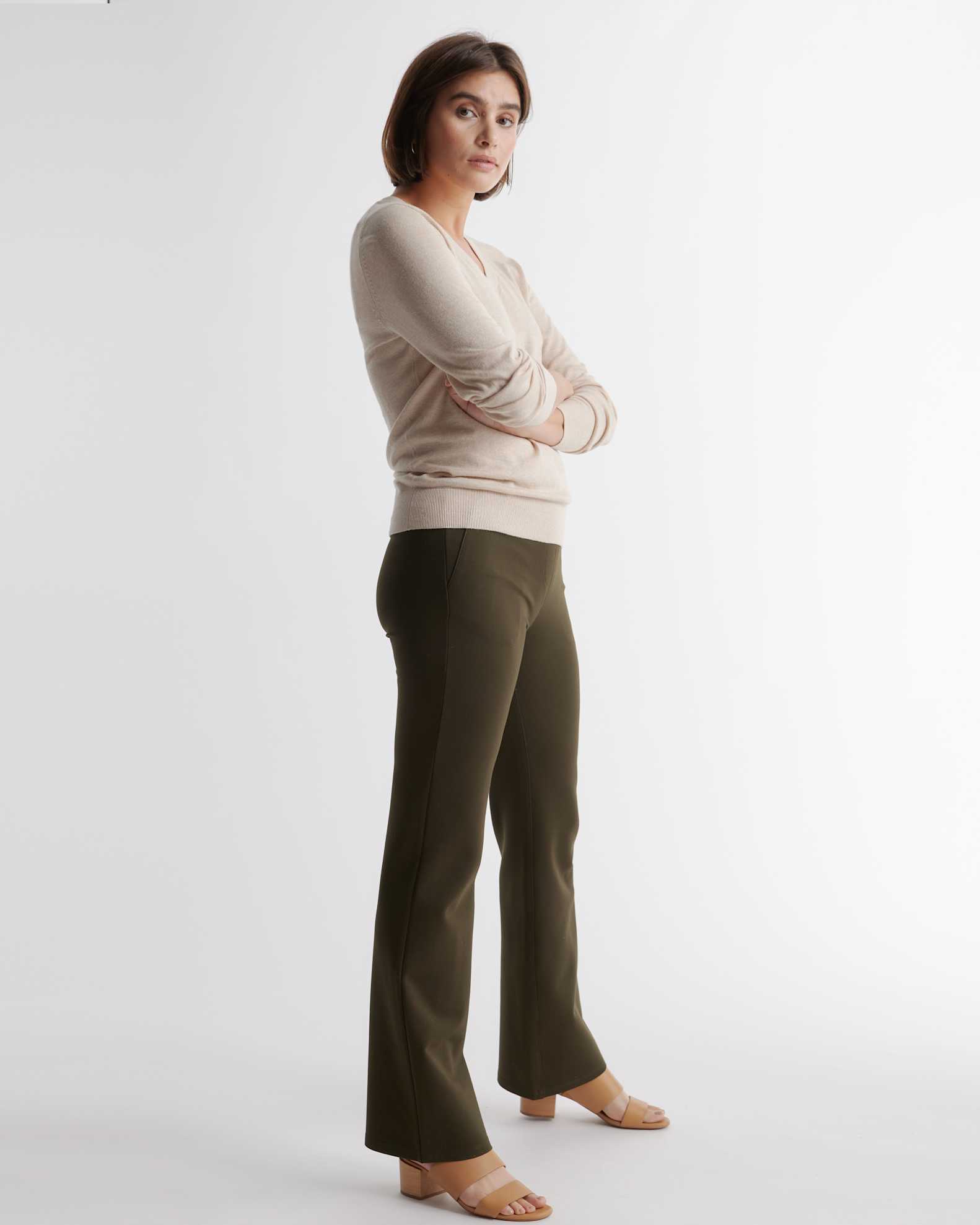 Ultra-Stretch Ponte Bootcut Pants 34