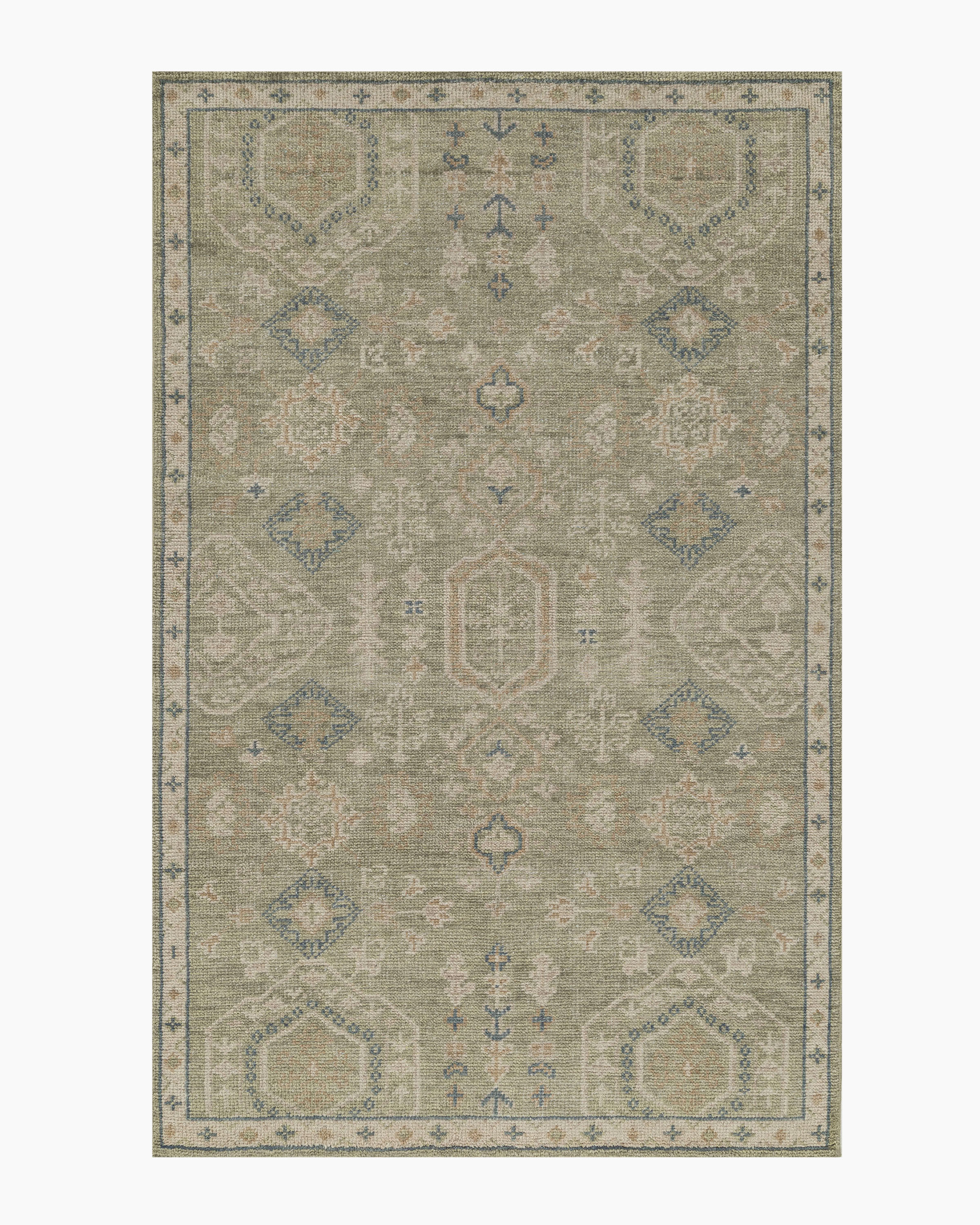 Green Fara Hand-Knotted Wool Rug