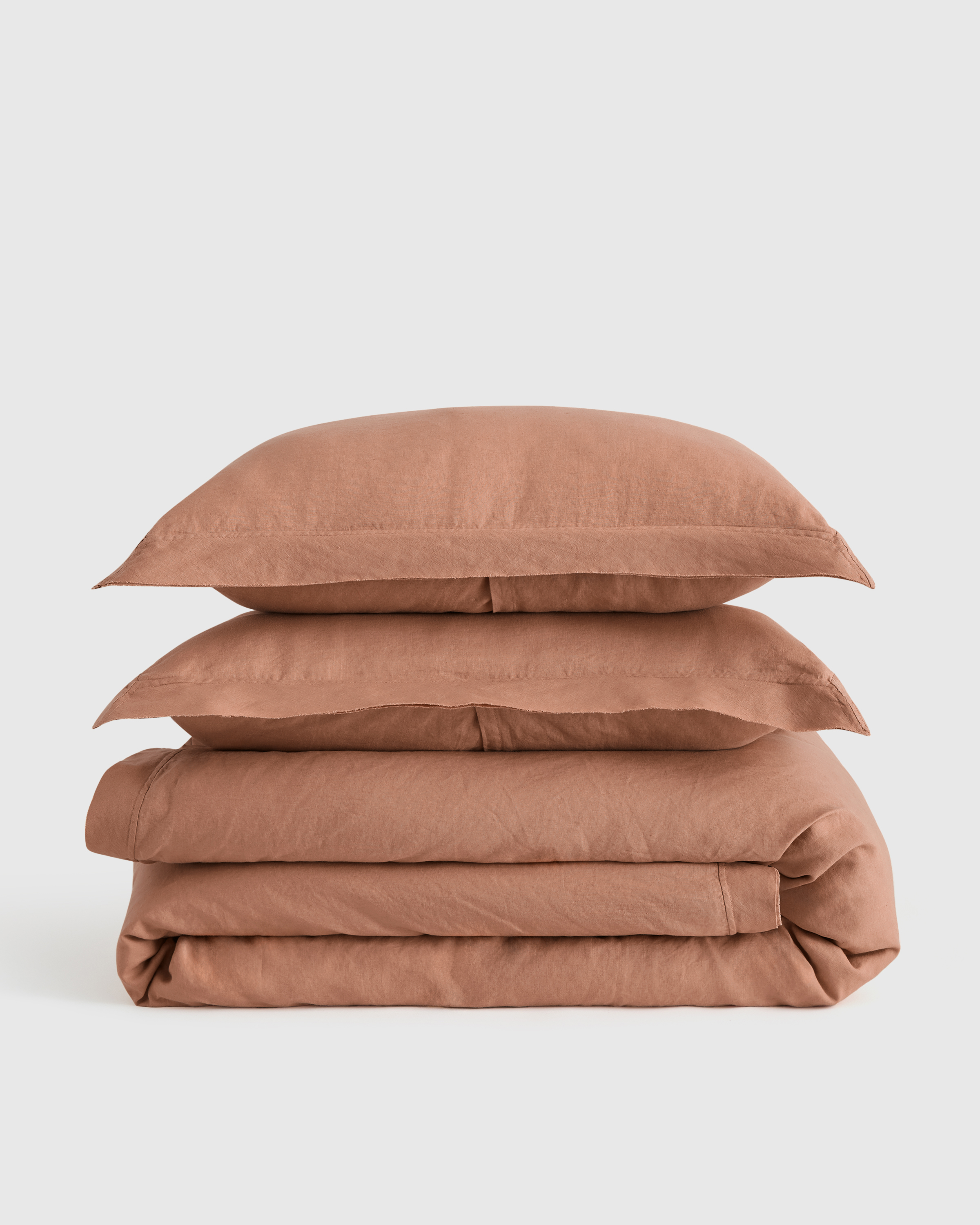 european linen double flange duvet cover set, desert sunset, king/cal king