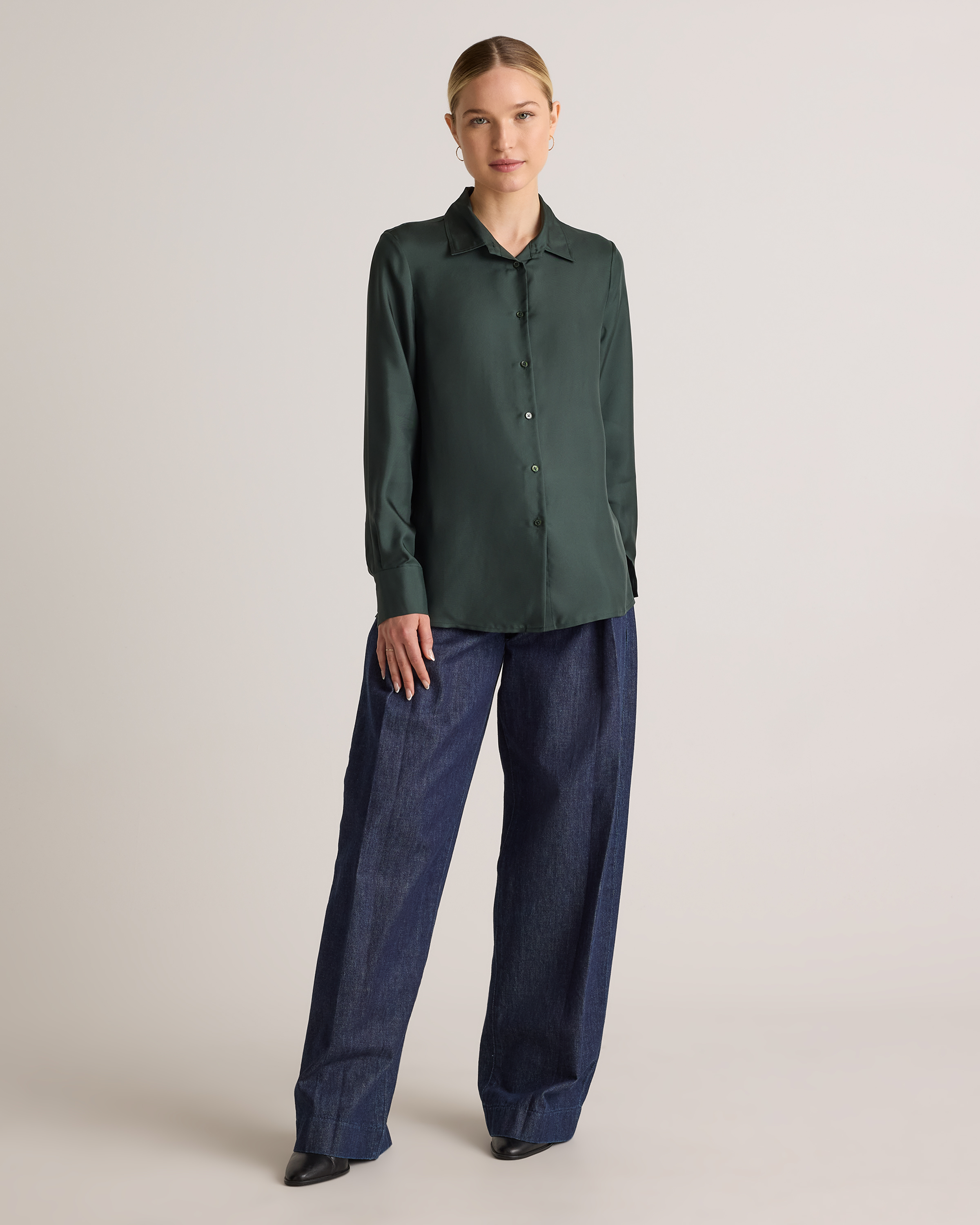 100% Silk Twill Blouse