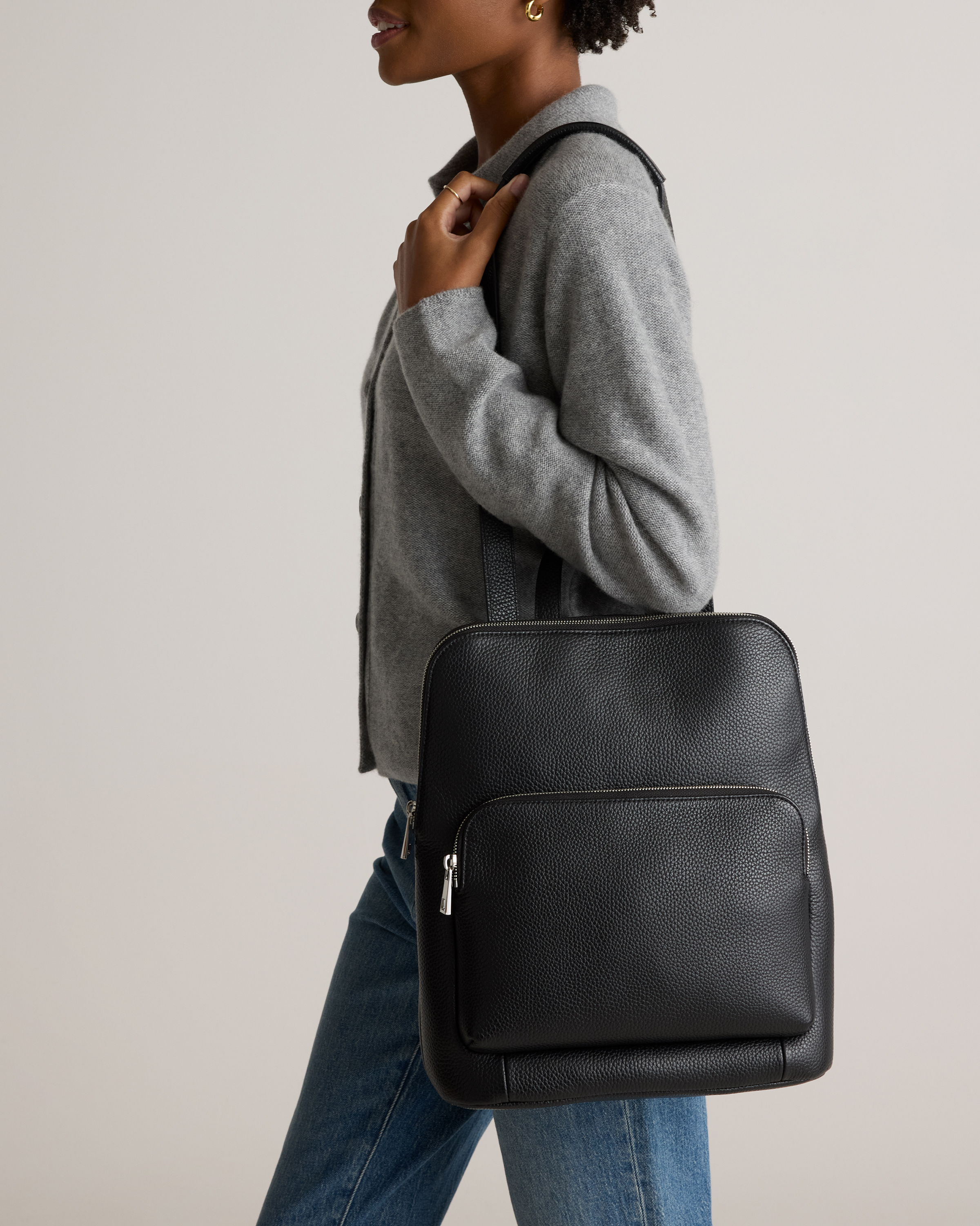 Italian Leather Convertible Backpack