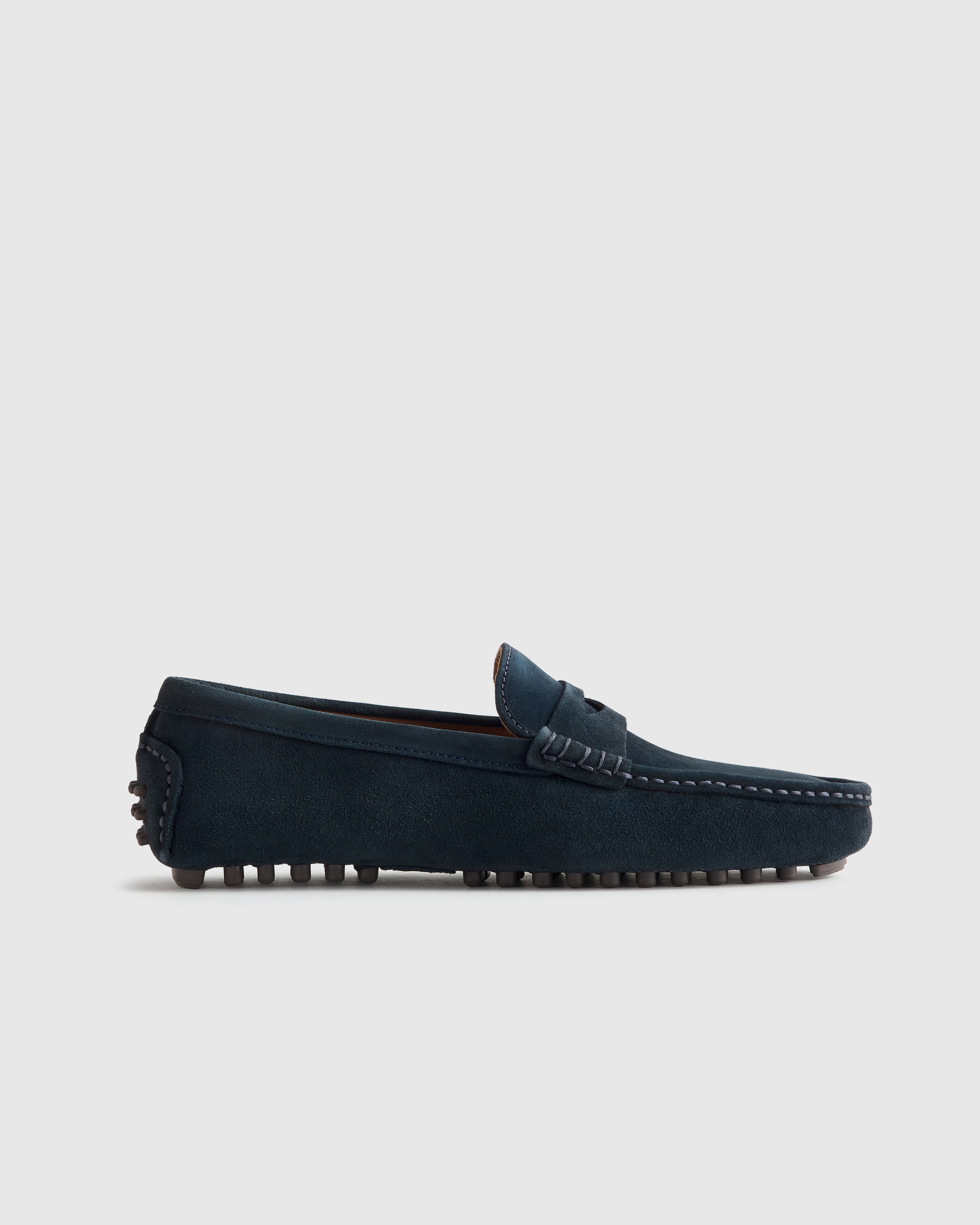 Dark Navy Essential Suede Driving Loafer