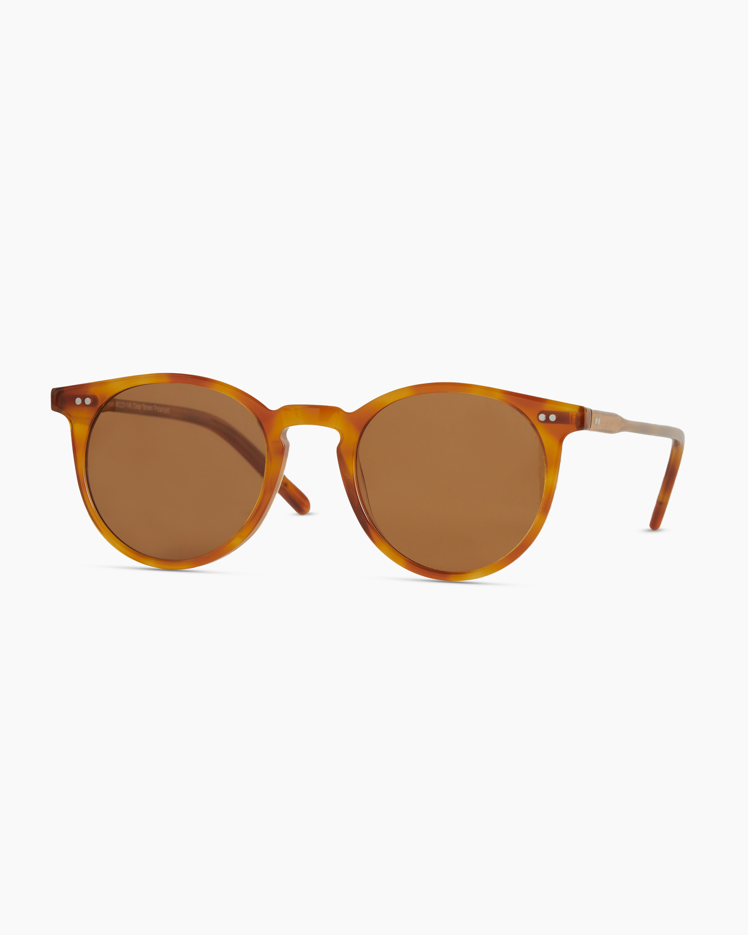 NWT Quince Noah Polarized Acetate Sunglasses Tortoise with Brown Lenses Noah Polarized Acetate Sunglasses in Clear Brown with Brown lens main image 4