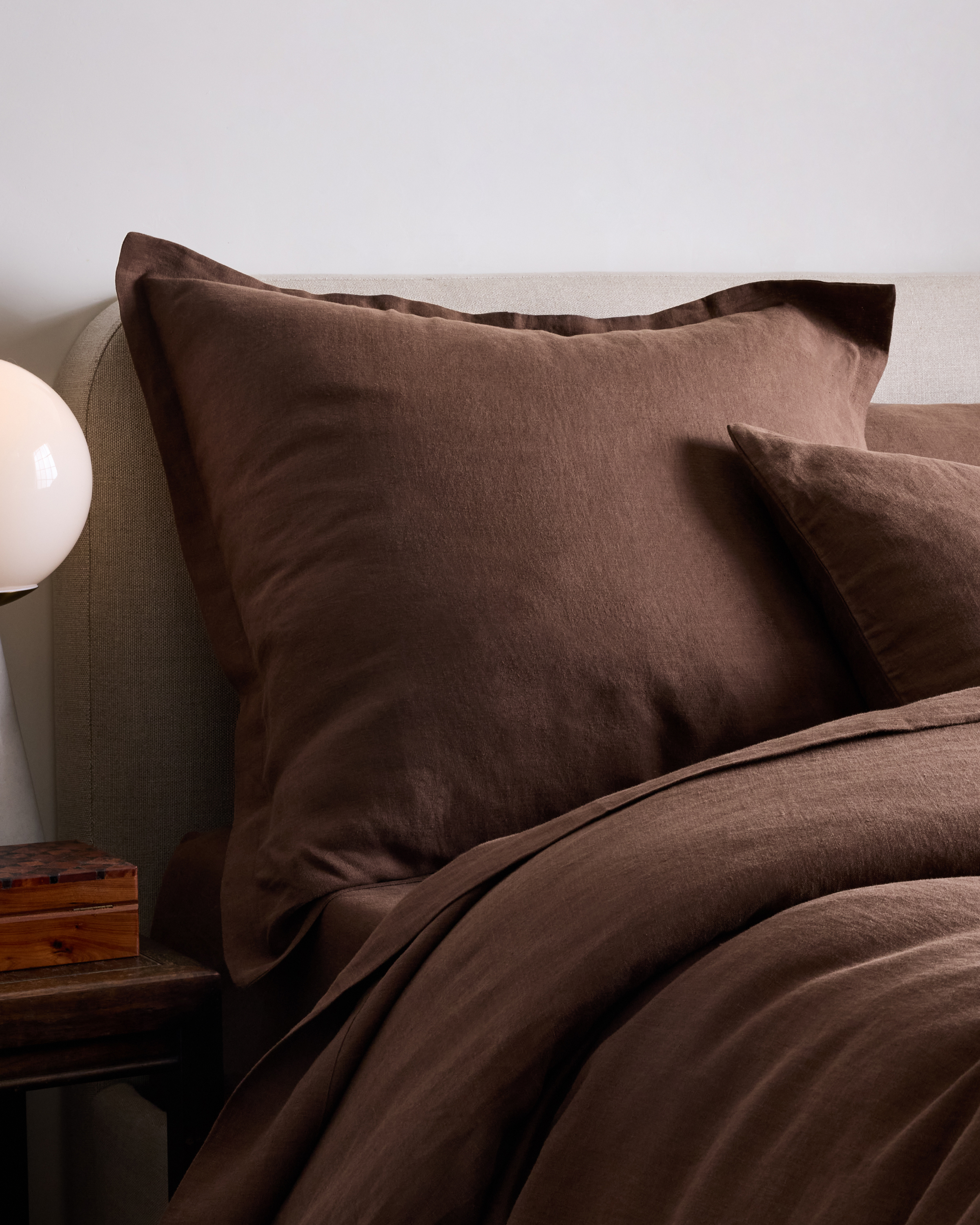 Espresso European Linen Euro Sham