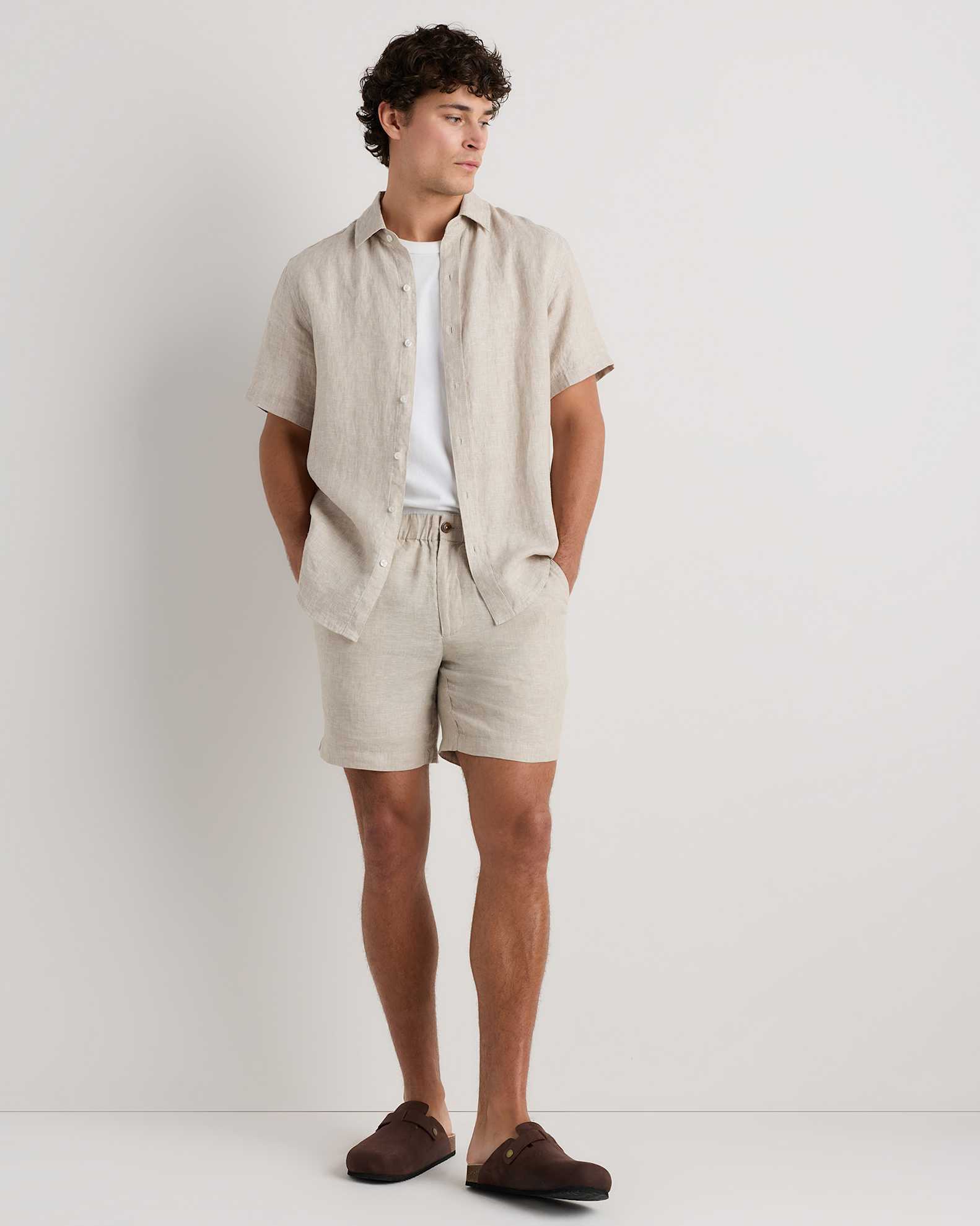 linen dress shorts mens Lucien | Linen Shorts