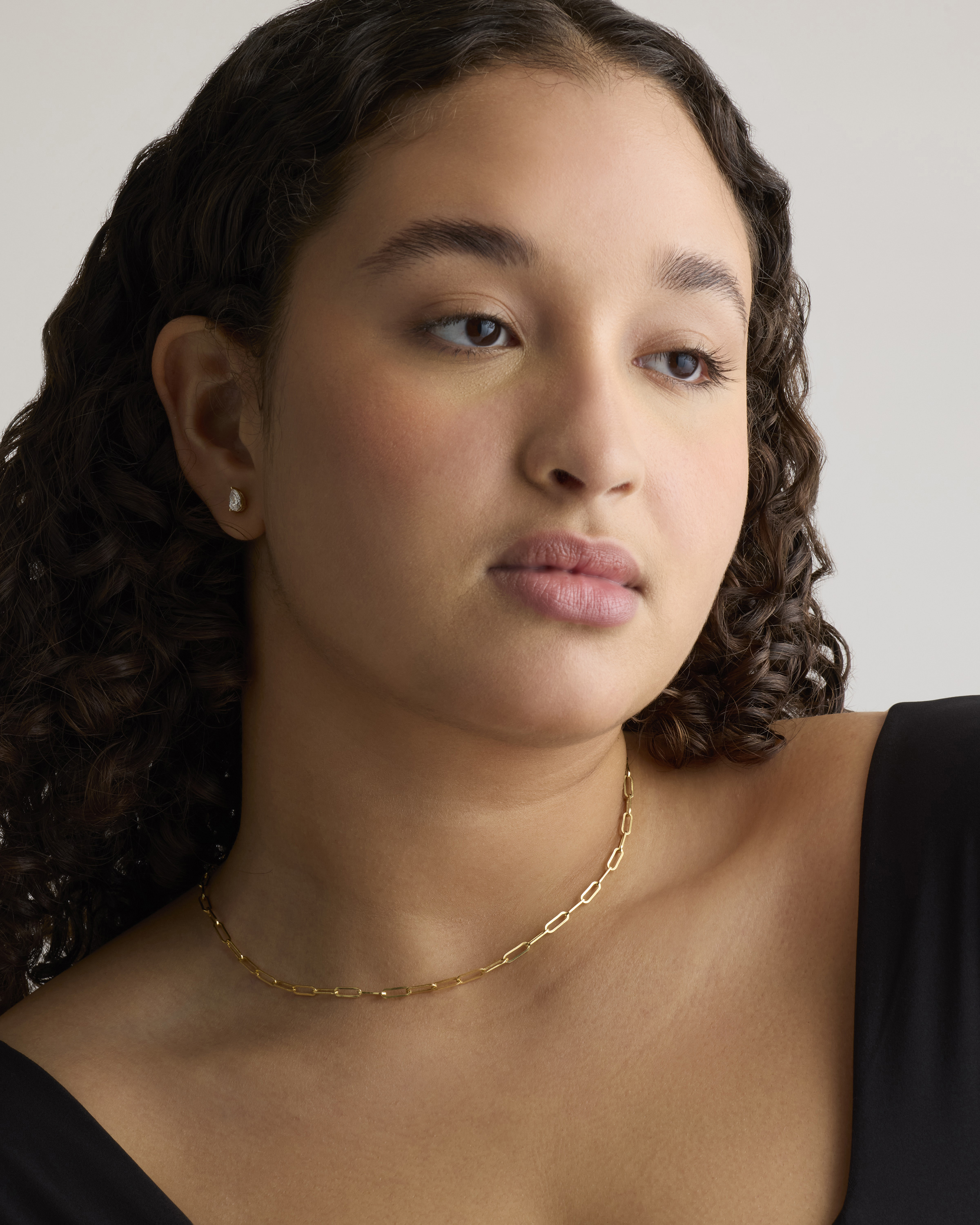 14K Gold Medium Paperclip Chain Necklace