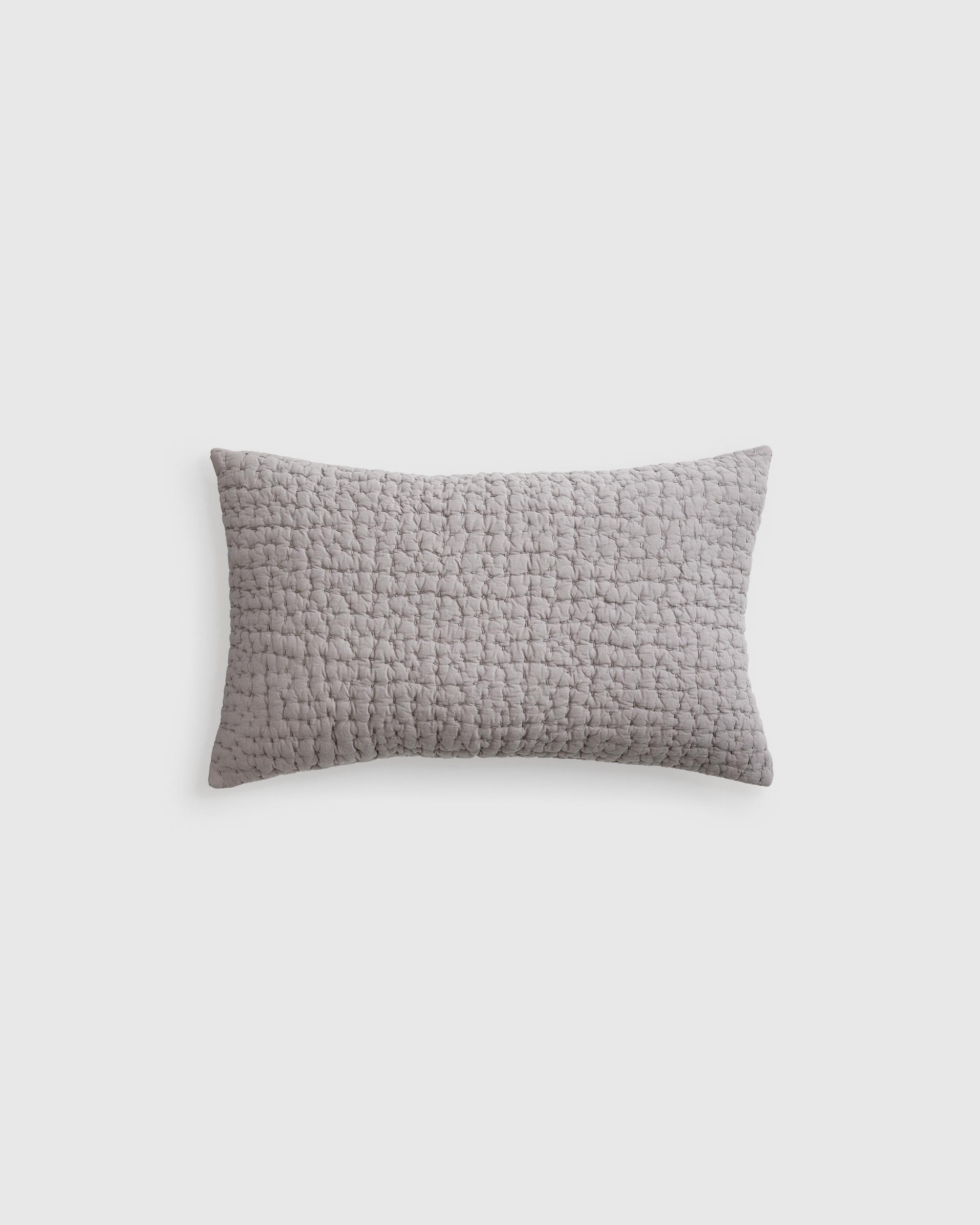 Slate Organic Cotton Hand Stitched Pillow Cover