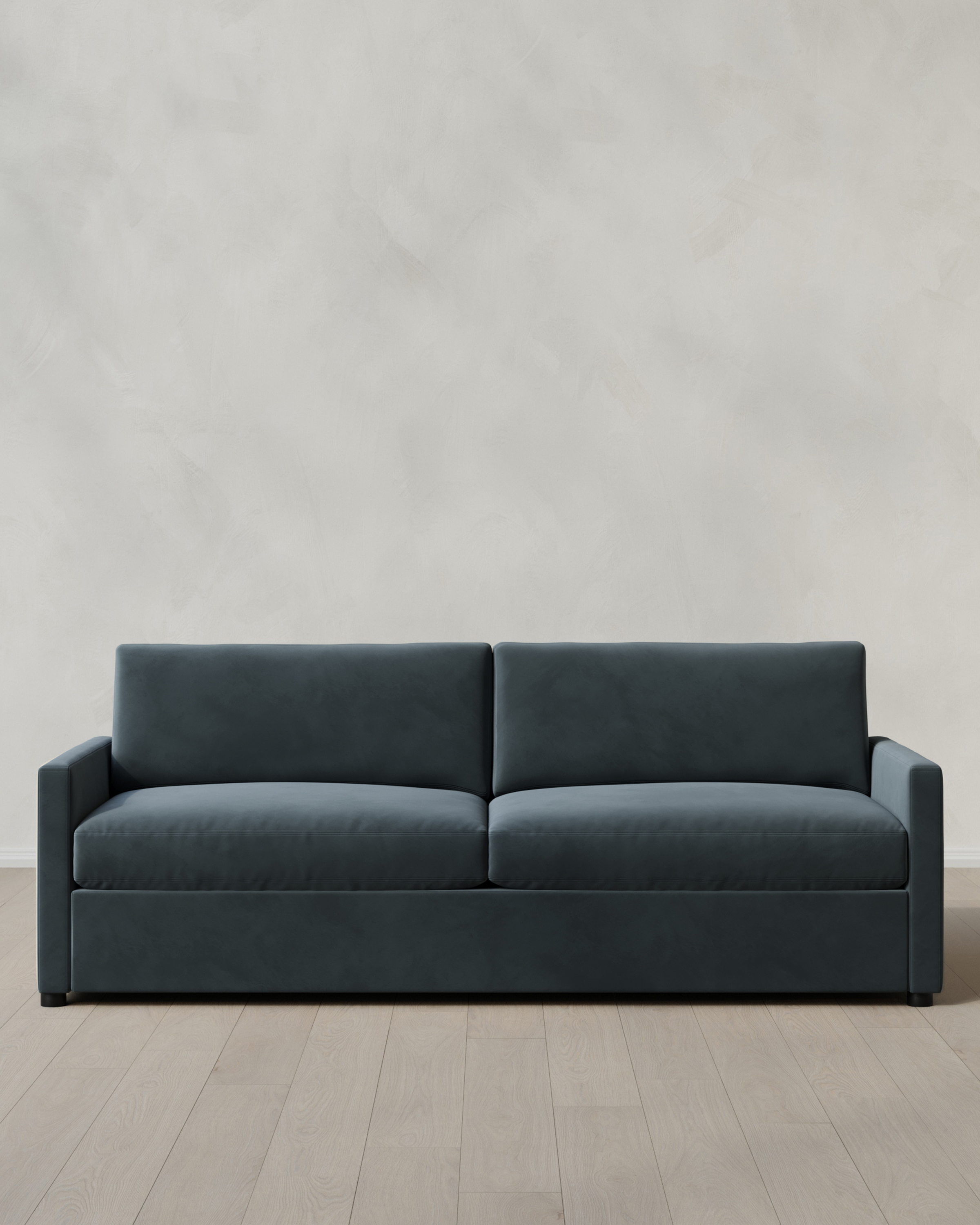 Quince | Brennan Sofa in Performance Velvet in Pine, Size 8ft