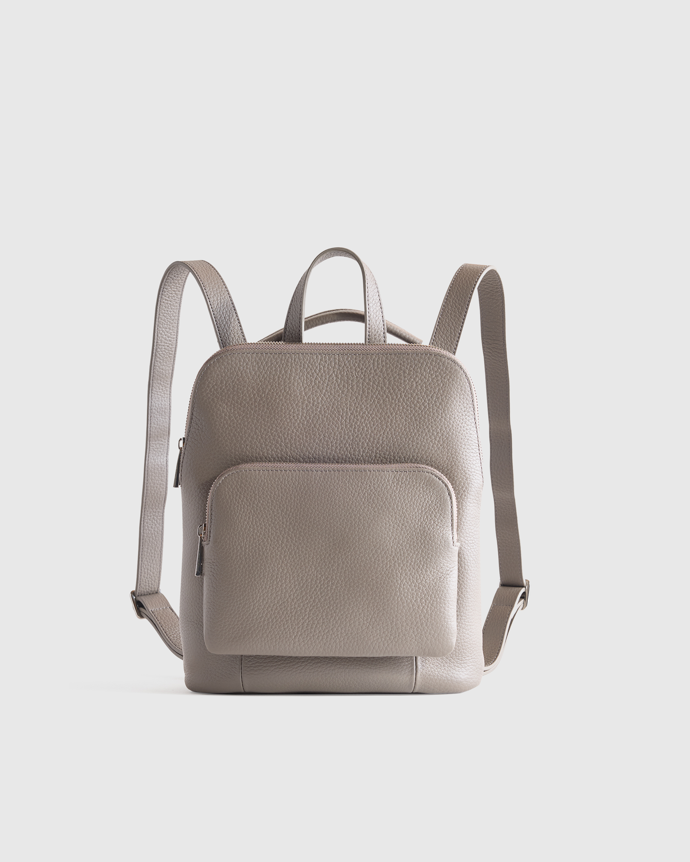 Italian Leather Mini Convertible Backpack in Mink