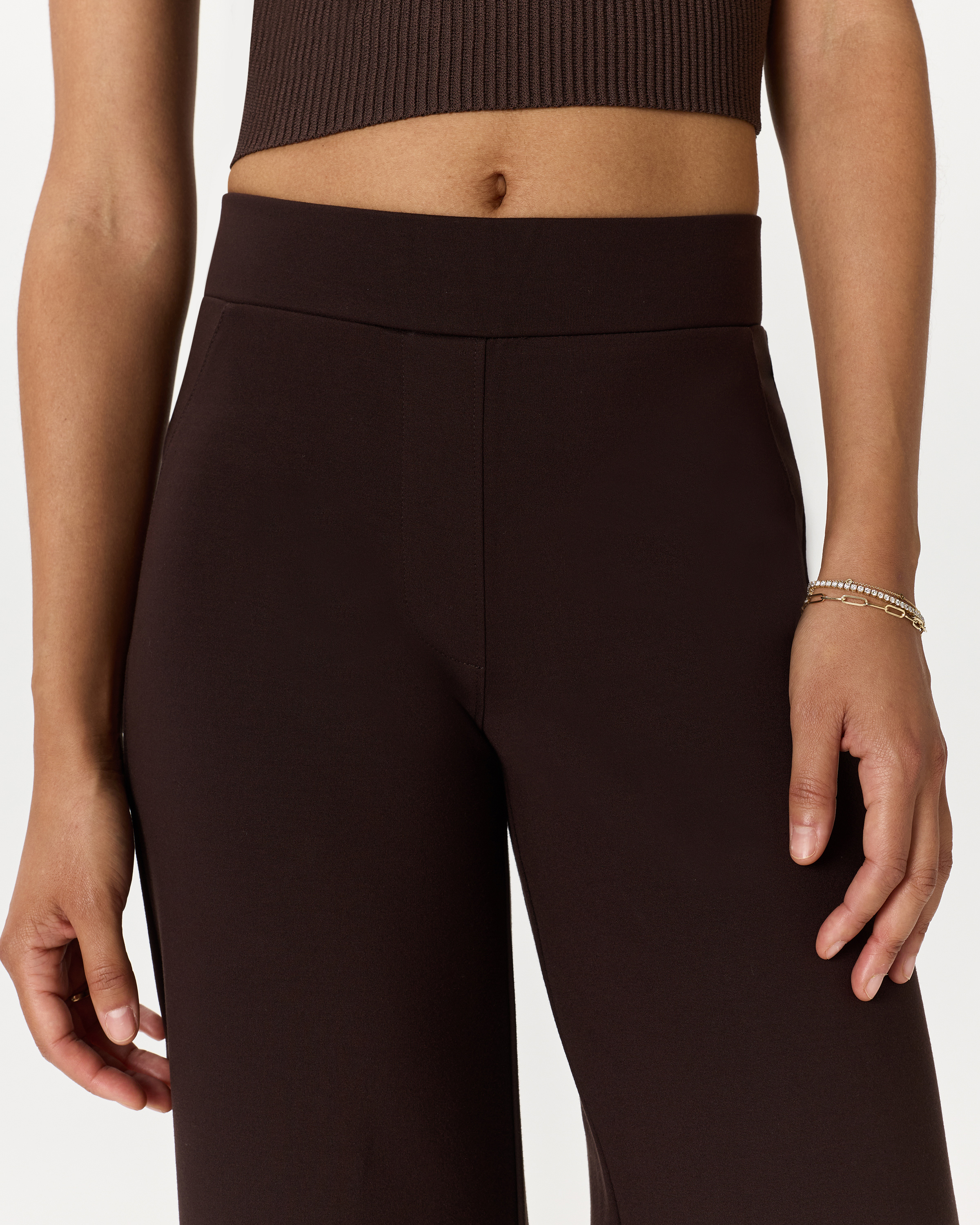 Ultra-Stretch Ponte Wide Leg Pants