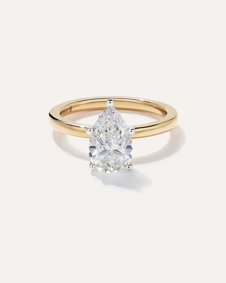 Lab Grown Diamond Round Petite Classic Engagement Ring
