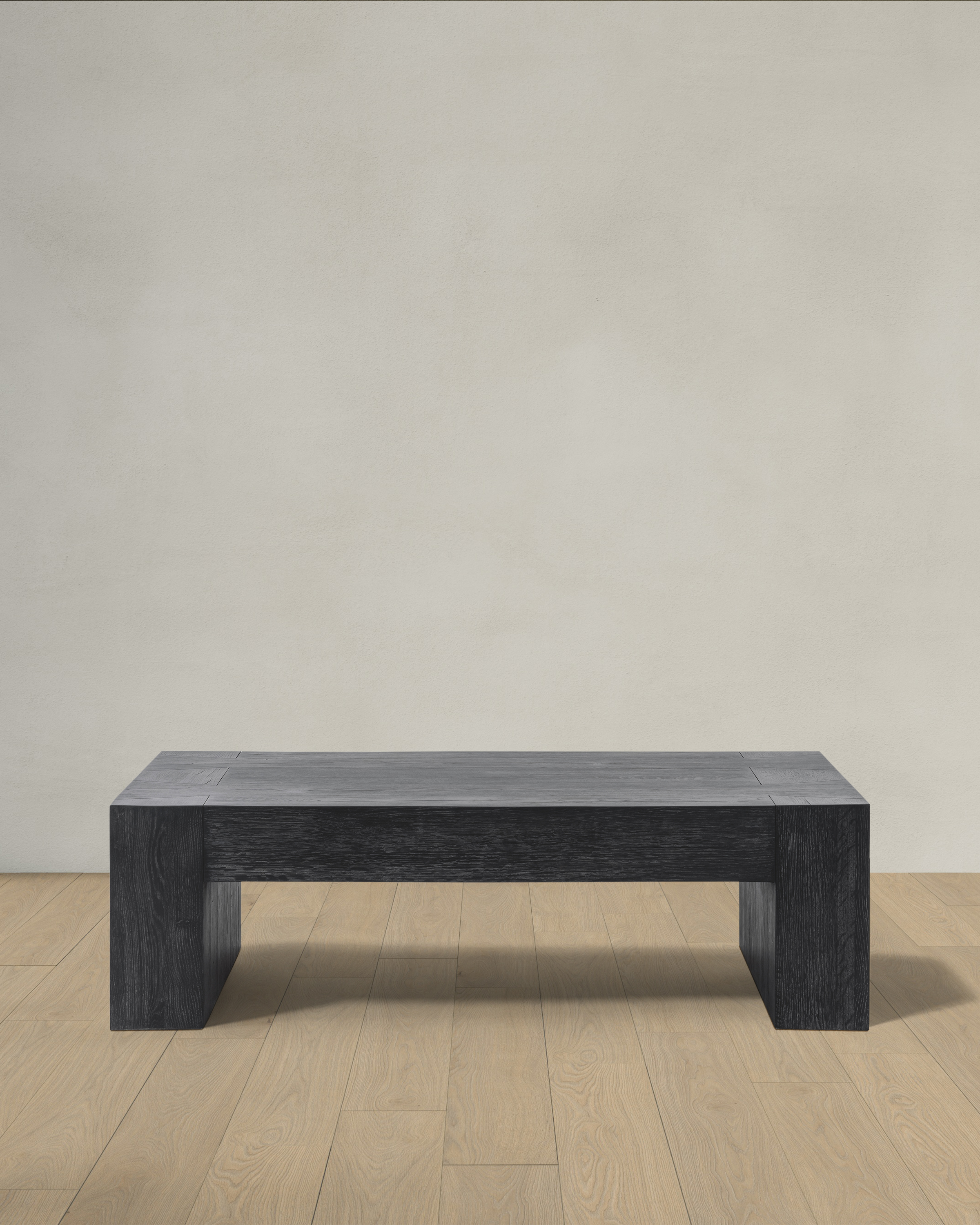 Black Reclaimed Oak Waterfall Coffee Table
