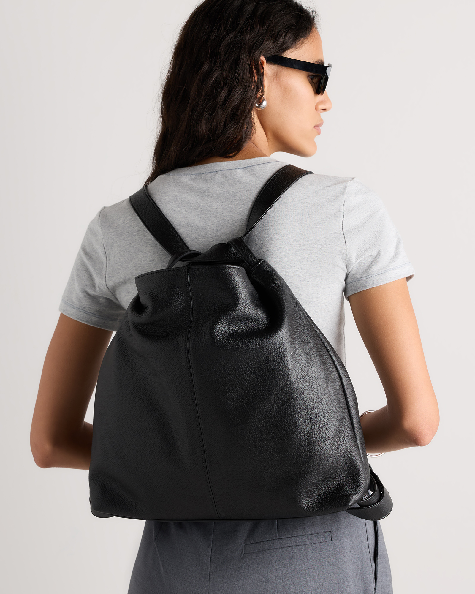 carol silver leather mini backpack with central zip Katy Small Saddle Crossbody Interior pockets keep your chargers NWT Marvel Black Panther Loungefly