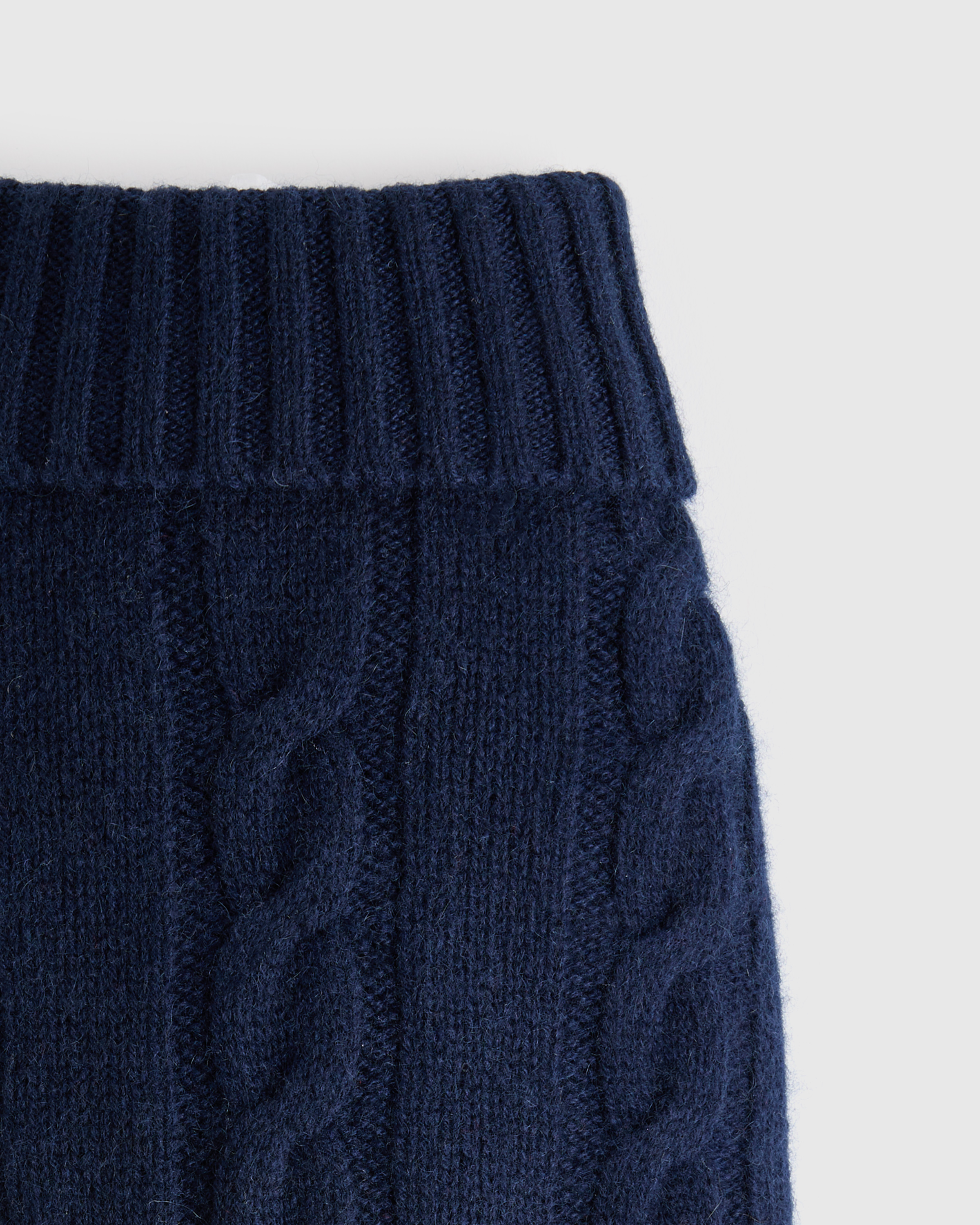 U--212 Mongolian Cashmere Cable Knit Dog Sweater True Navy 036 EDITED