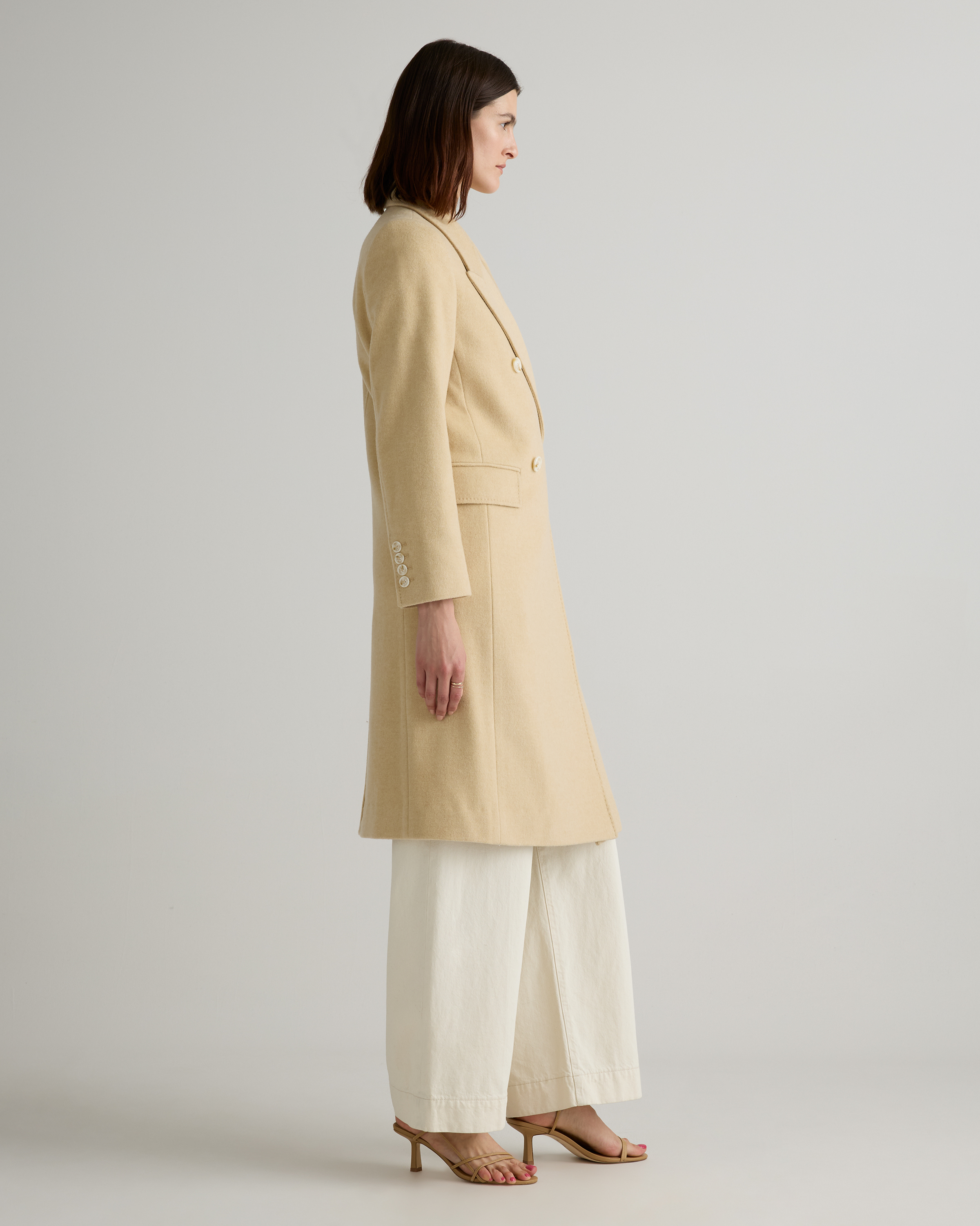 Italian Wool Double-Breasted Coat