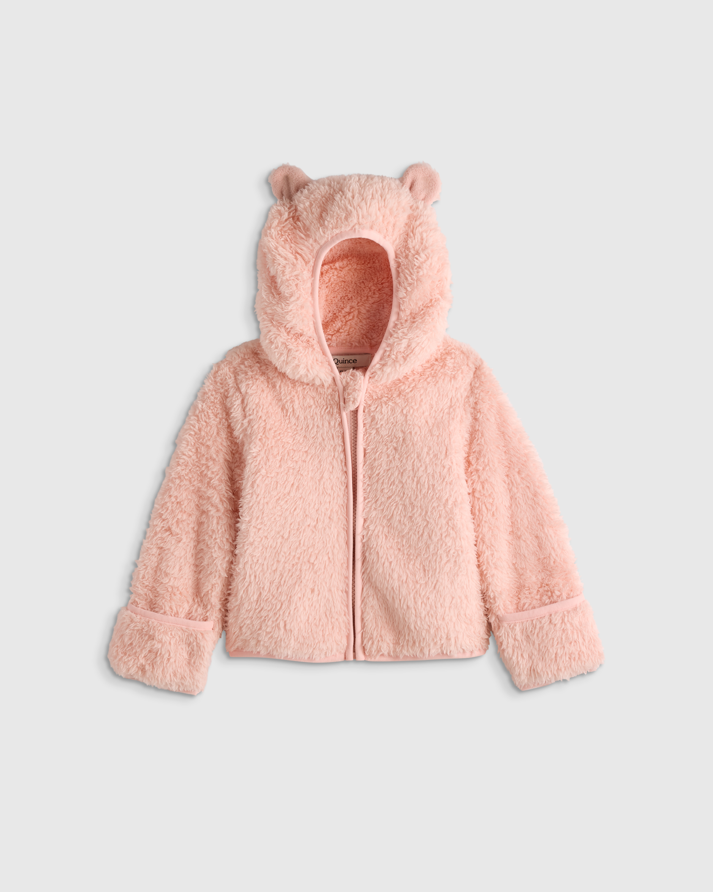 Quince Recycled Sherpa Fleece Bear Jacket In Pink