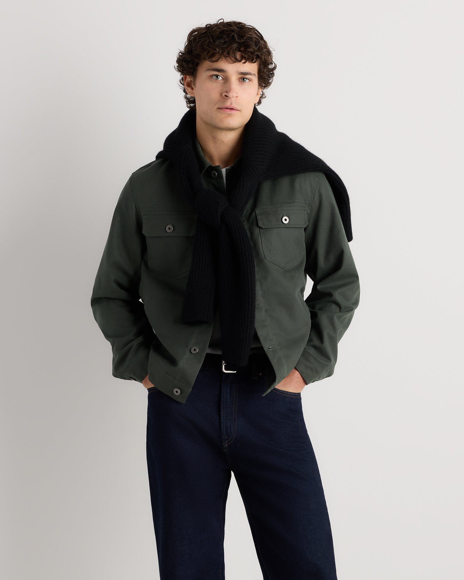 Men's Organic Cotton Canvas Waxed Trucker Jacket