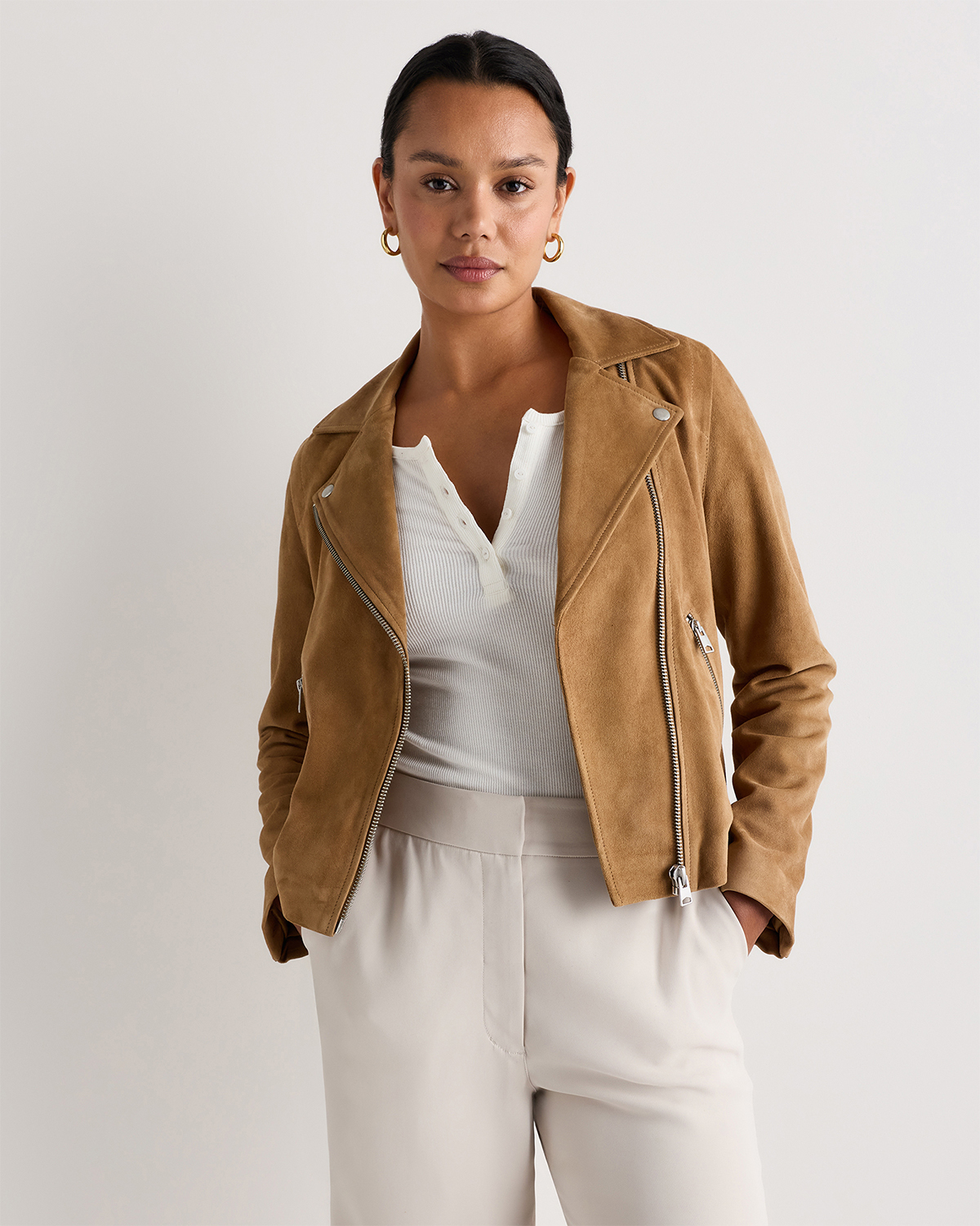 100% Suede Biker Jacket