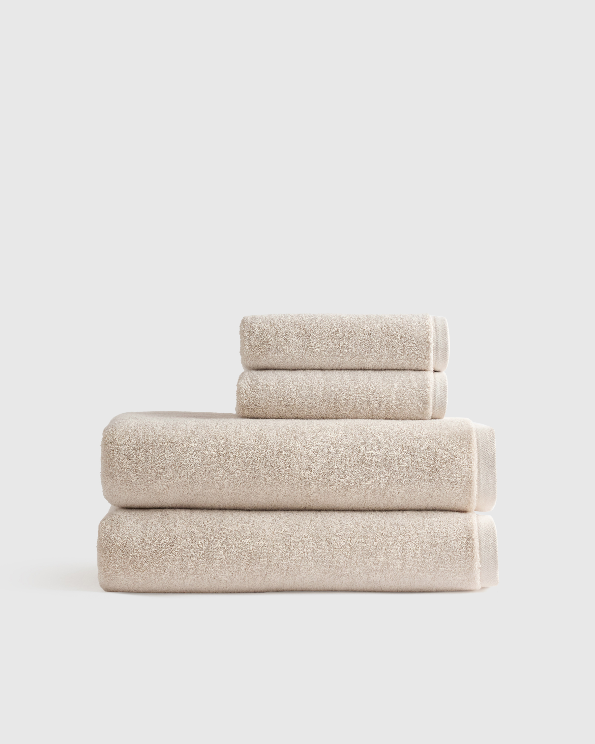 Oat Plush Organic Turkish Cotton Bath Sheet Bundle (4 pieces)